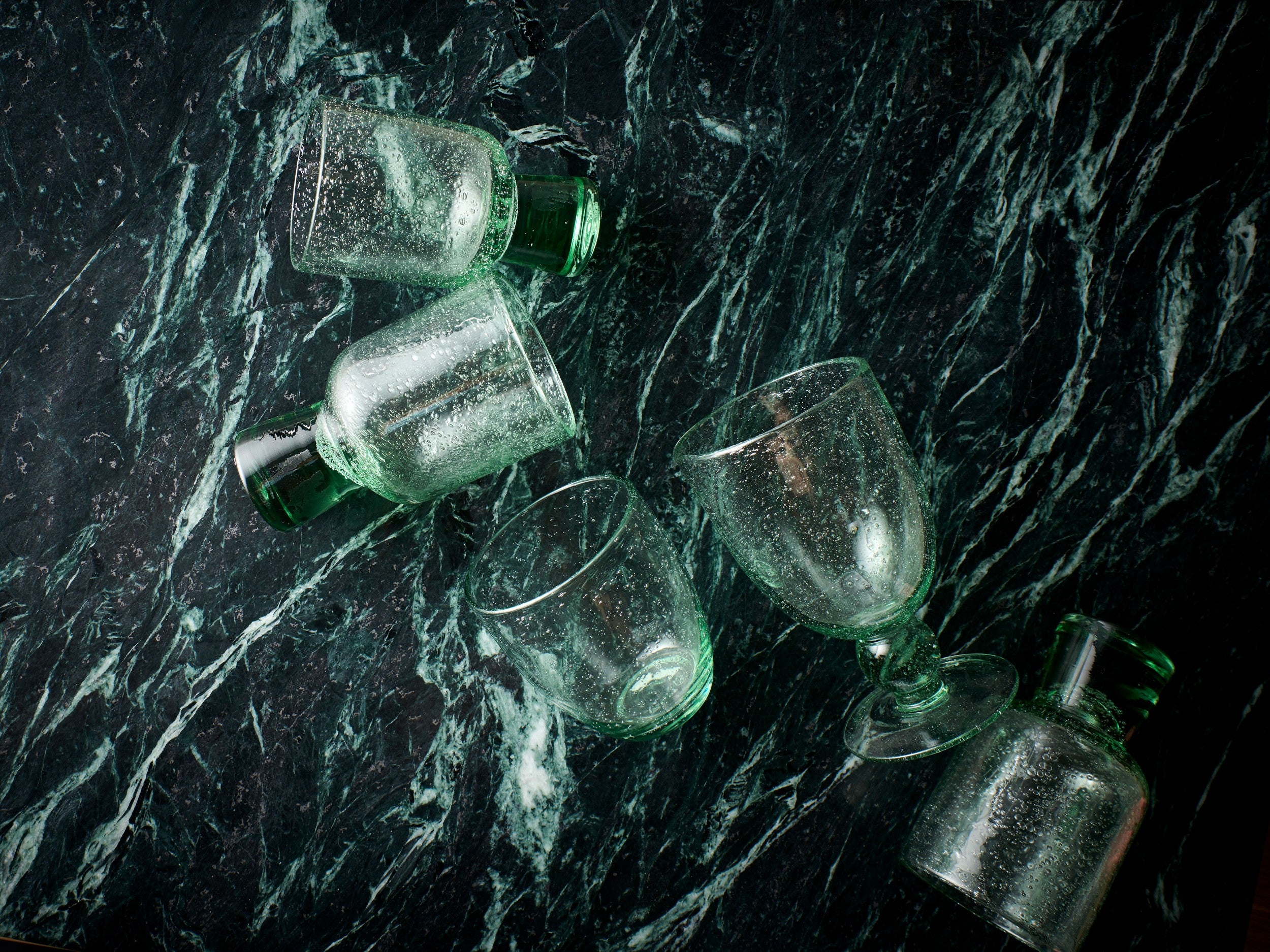 Wine glasses - light green - set of 6