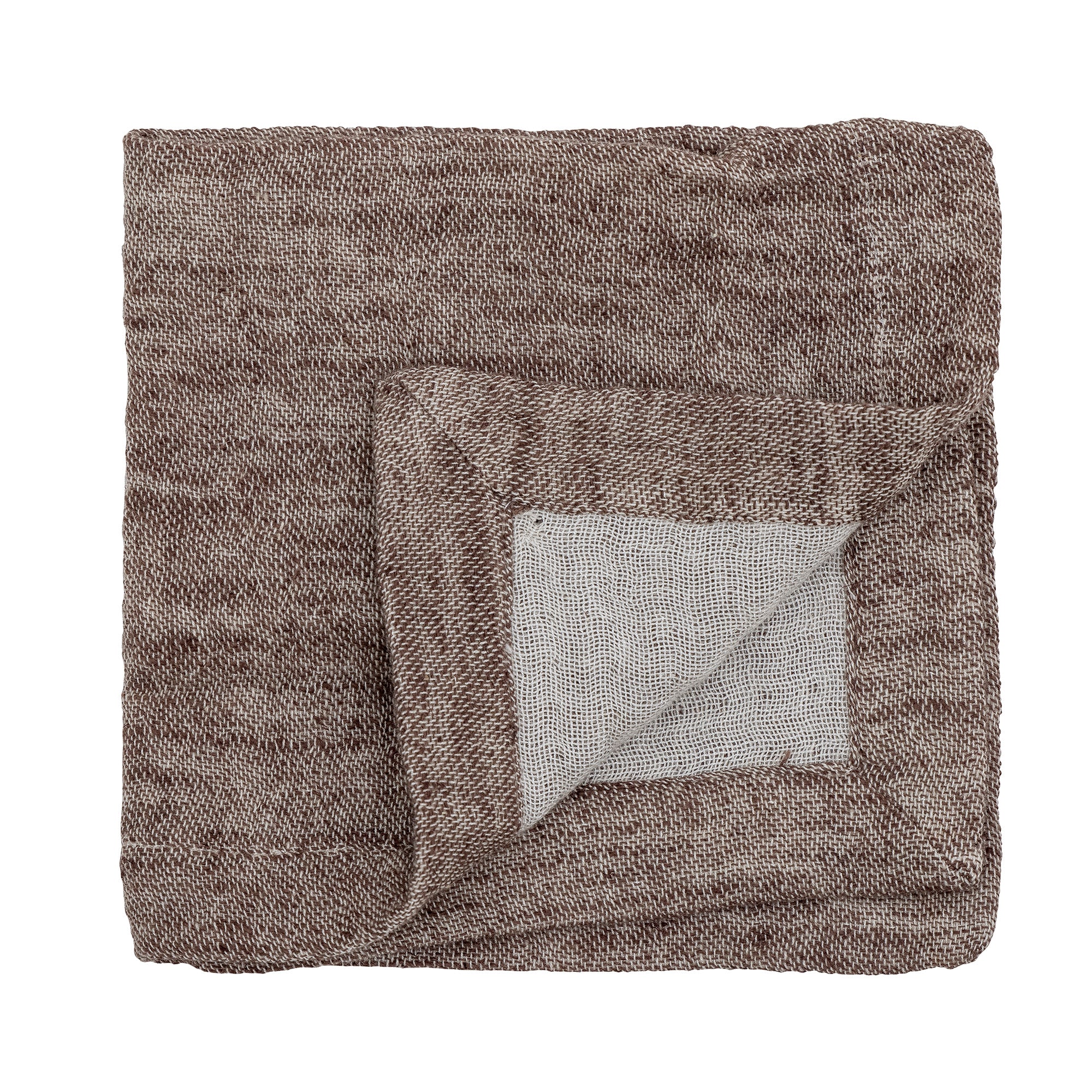 Serviette de table Heika brune - coton - lot de 4
