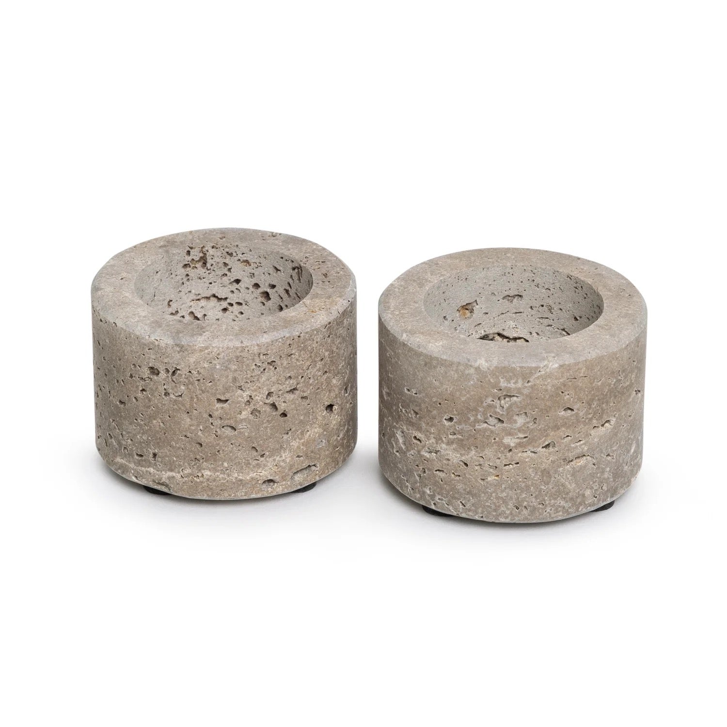 Candlestick waxinelights travertine S