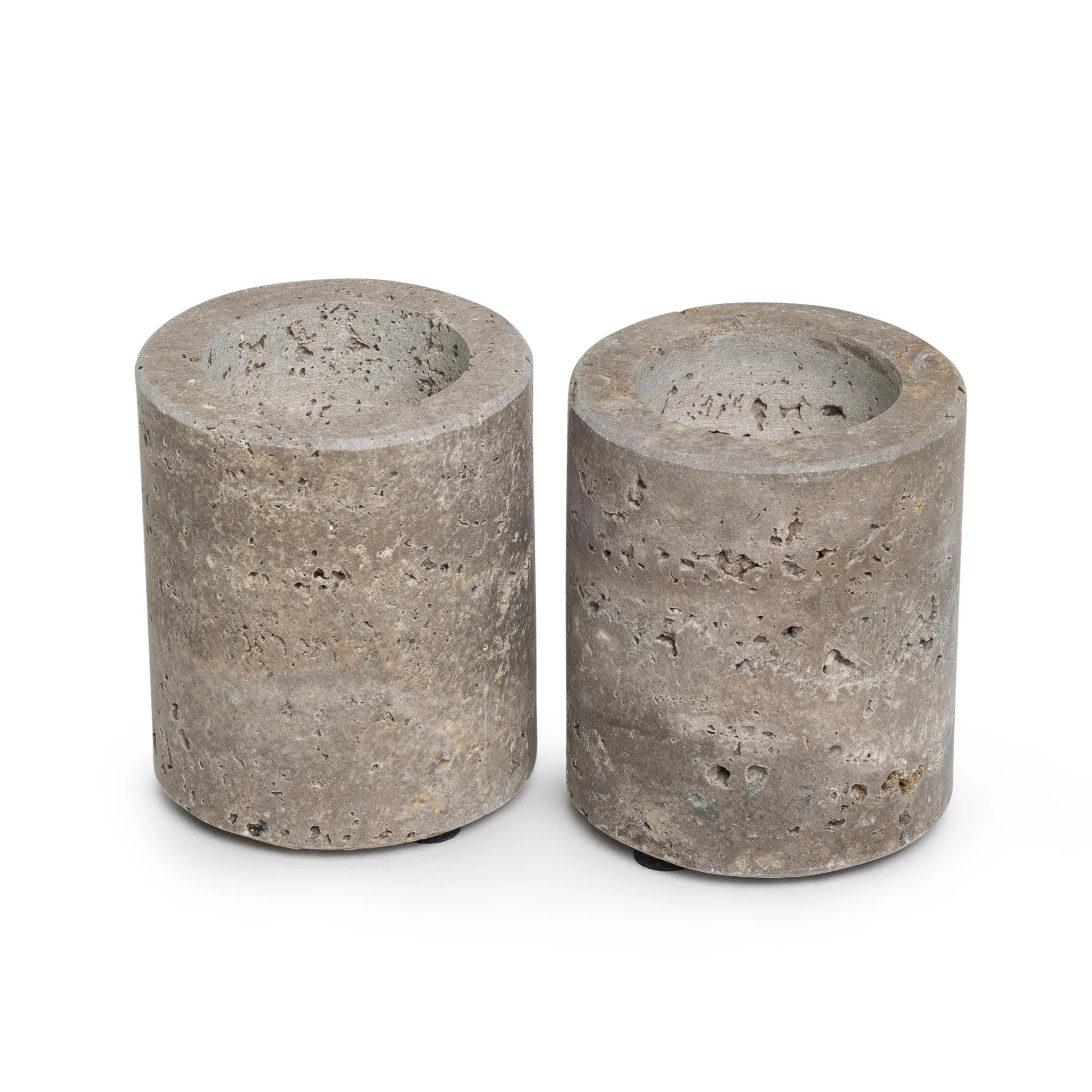 Candlestick waxinelights travertine M