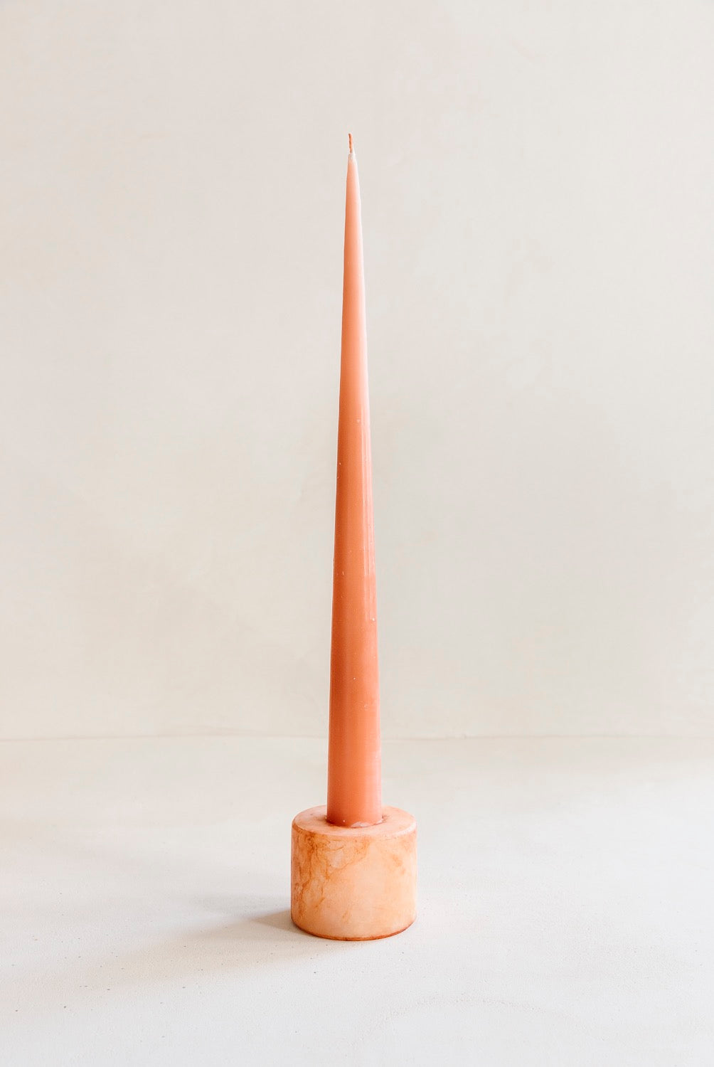 Candlestick alabaster terracotta S