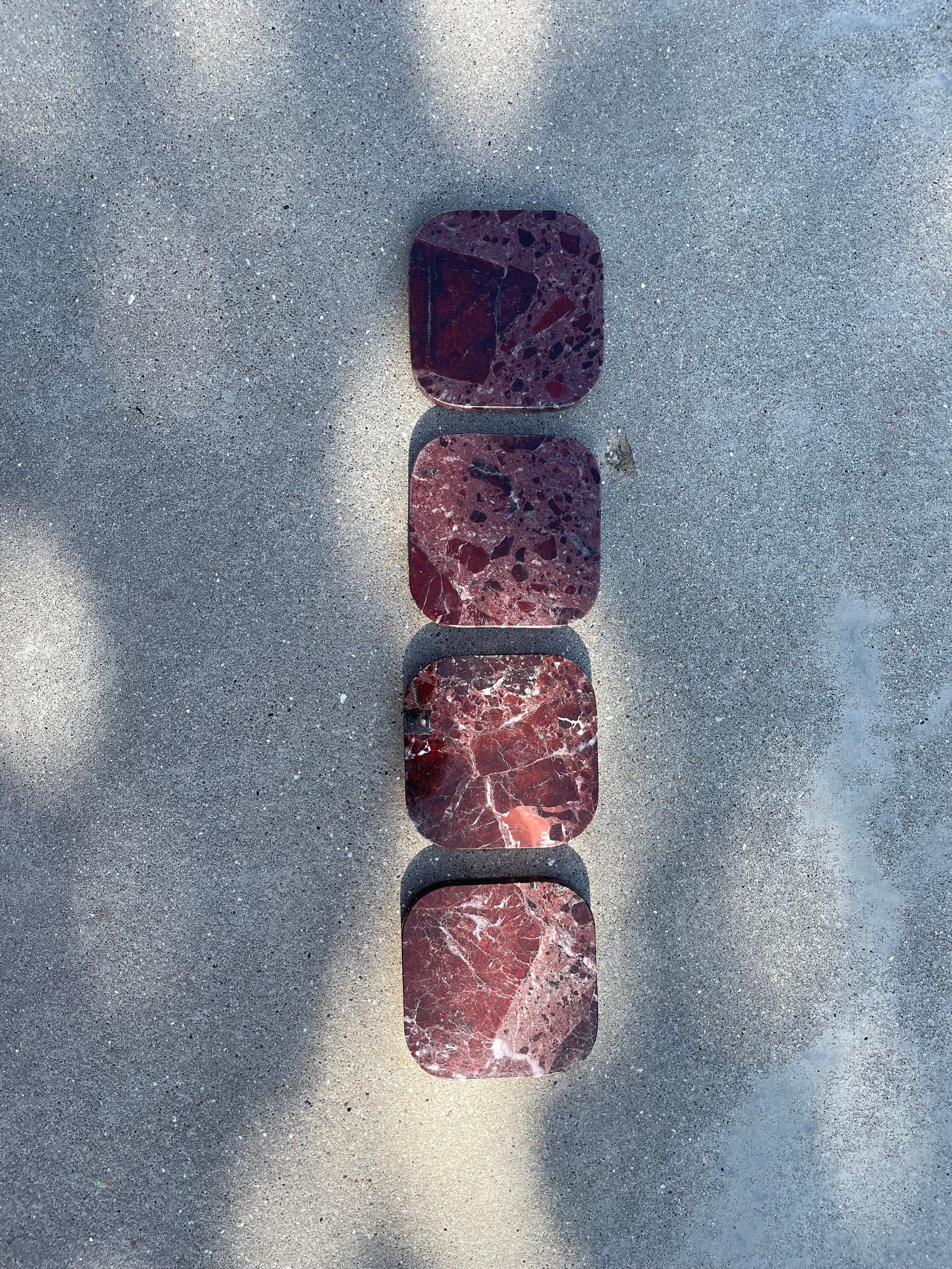 Onderzetters Rosso Levanto - set van 4