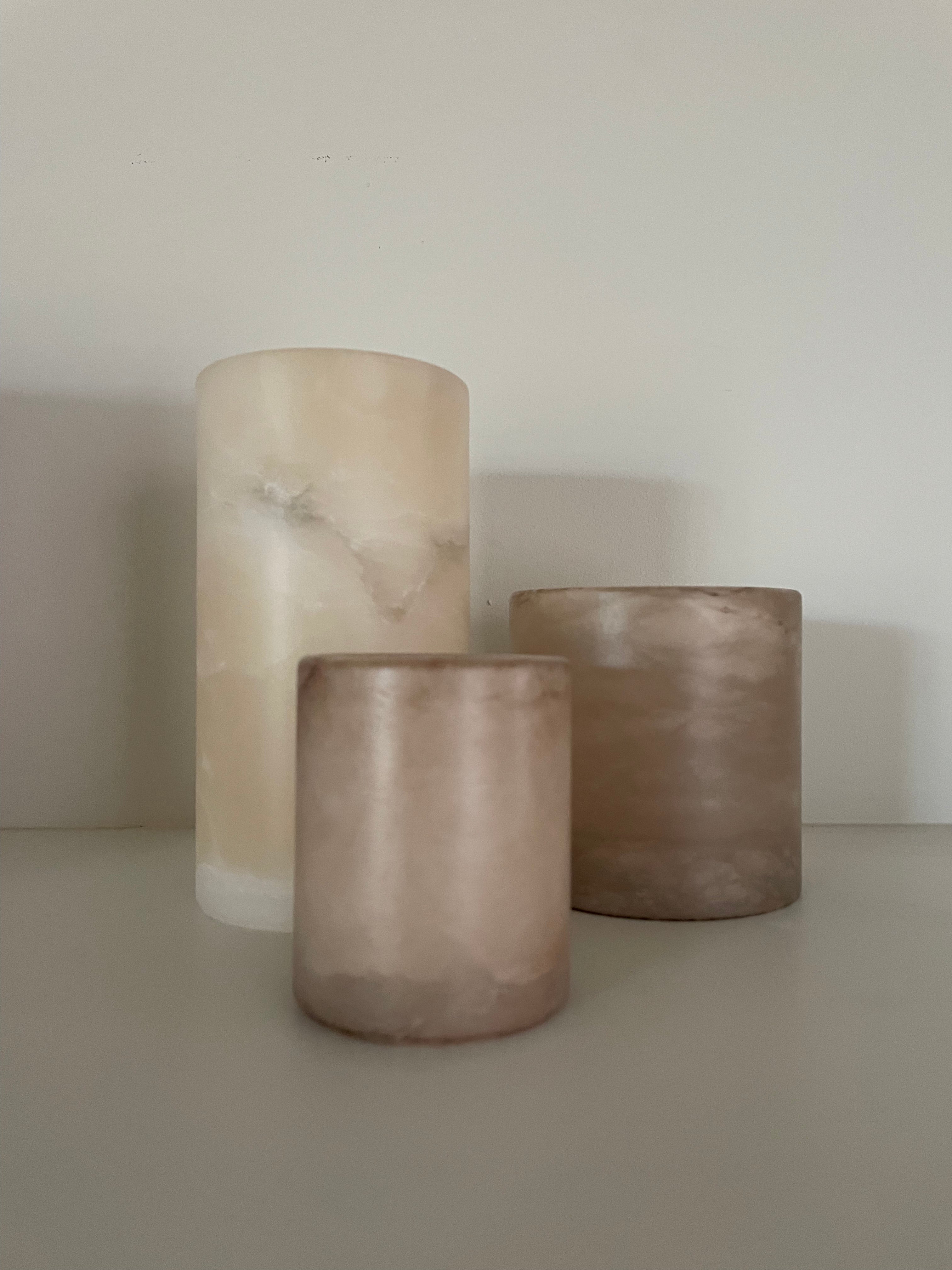 Kaarshouder albaster tierra S breed