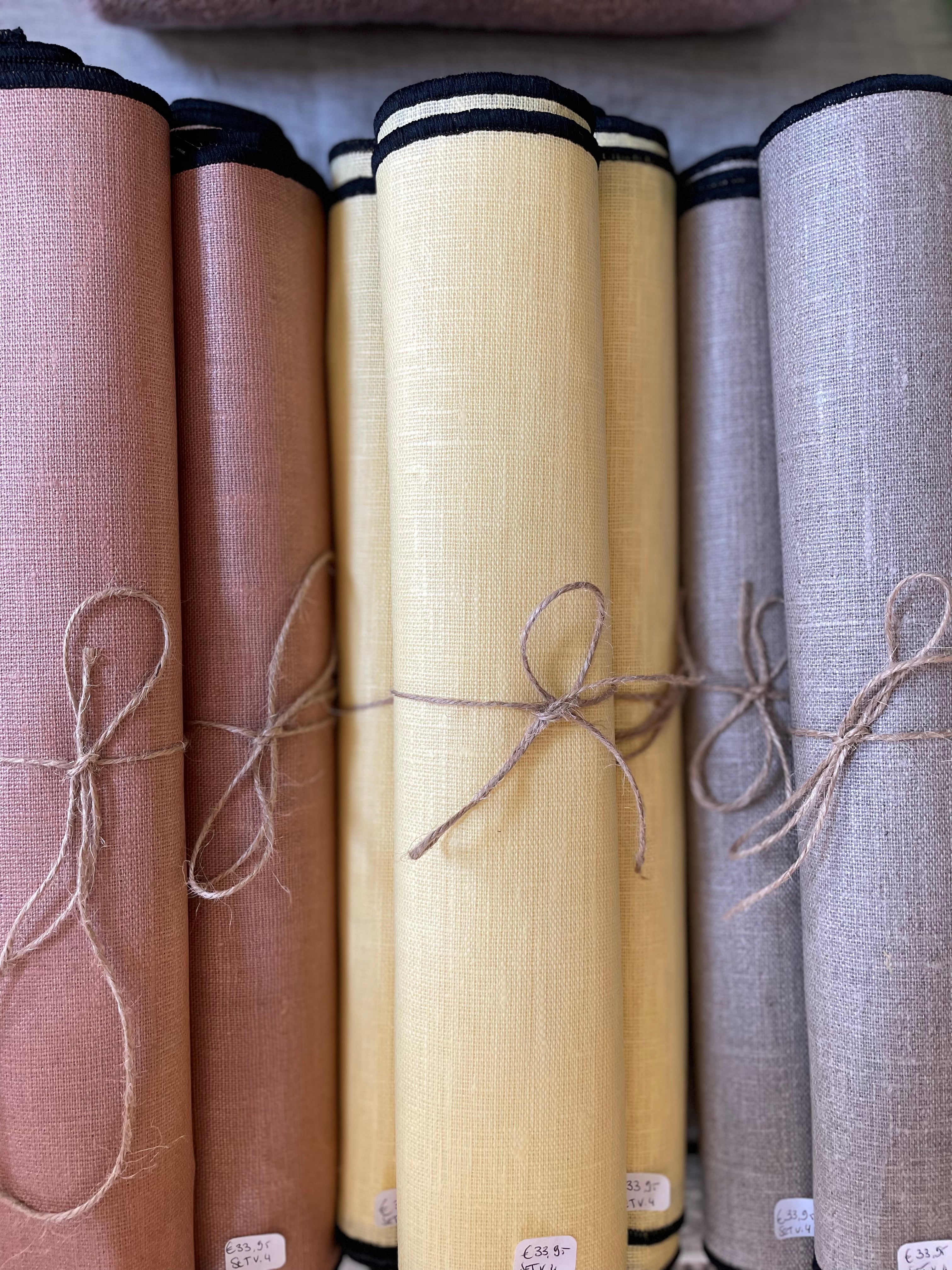 Placemats linen with coating - dusk pink - set of 4