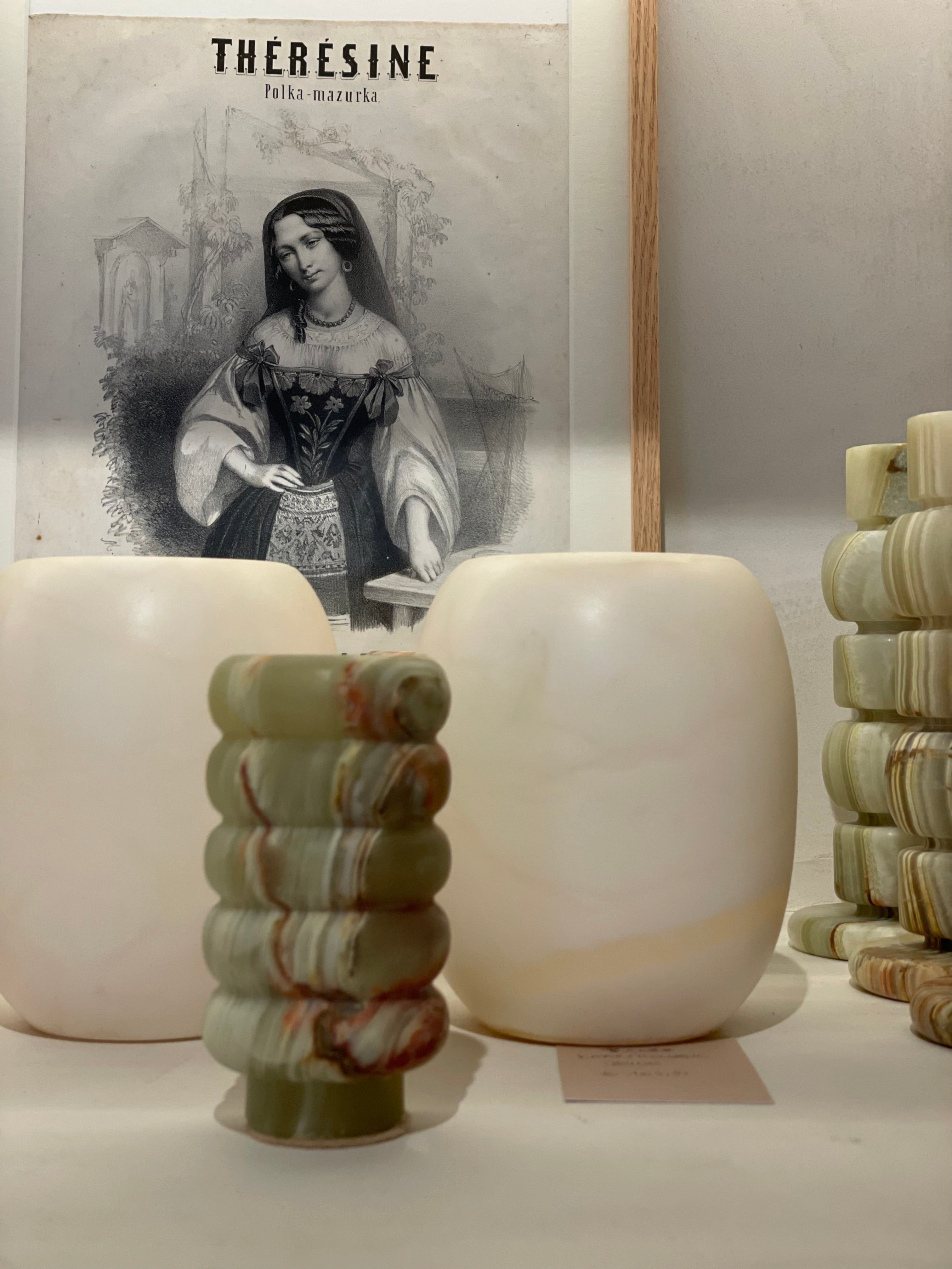 Candle holder alabaster Renée