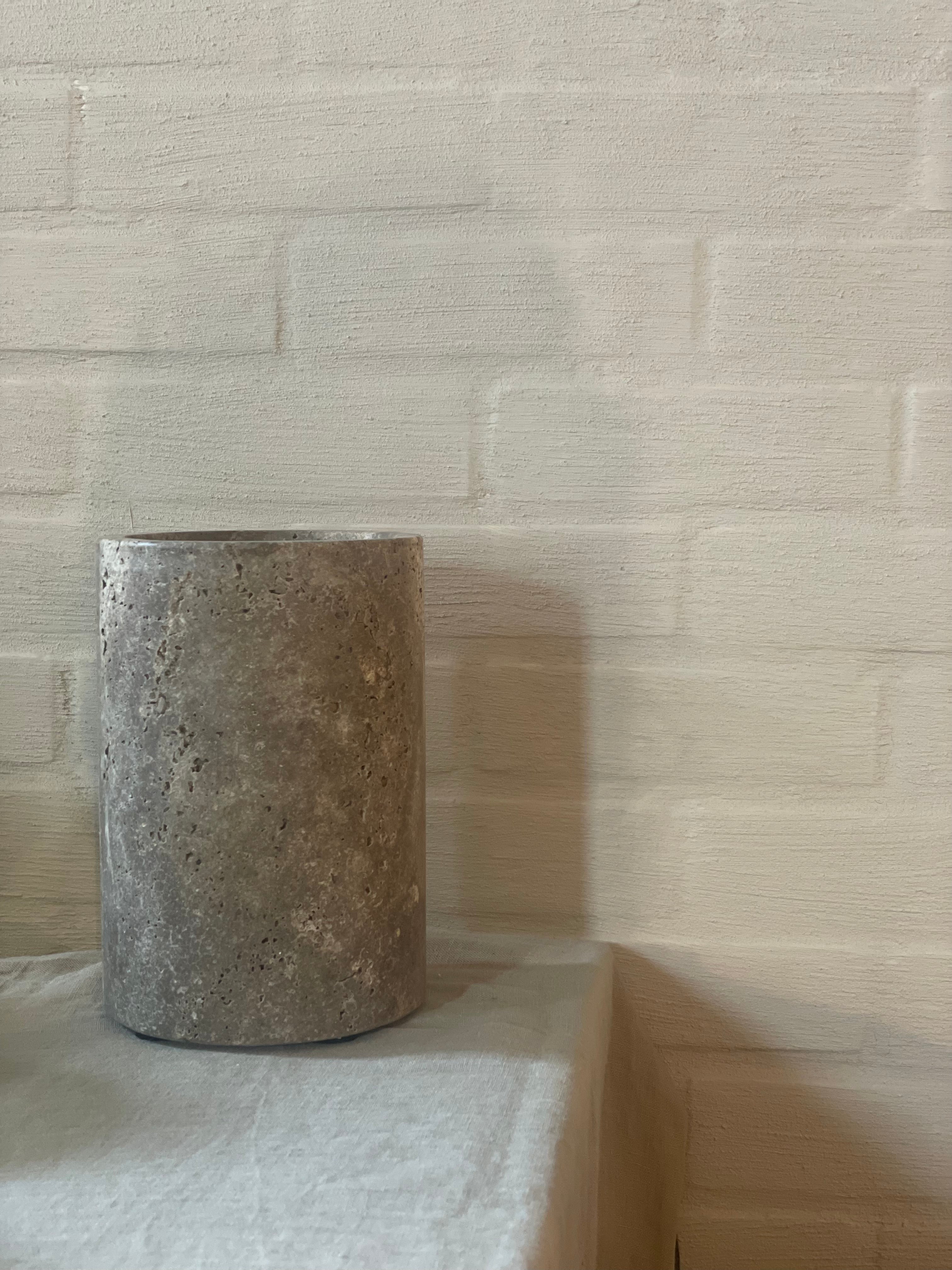 Travertine grey wine cooler