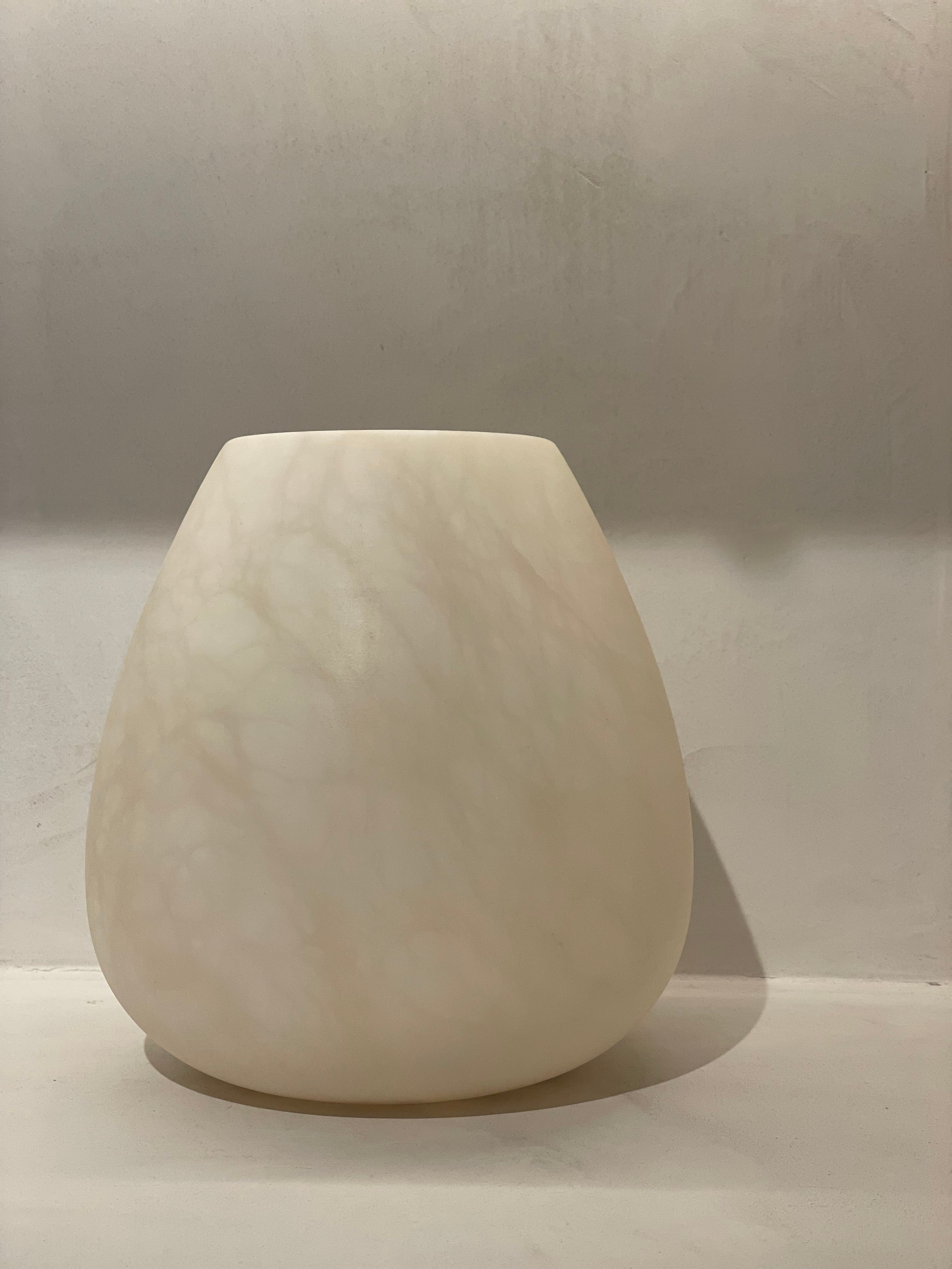 Bougeoir en albâtre beige L