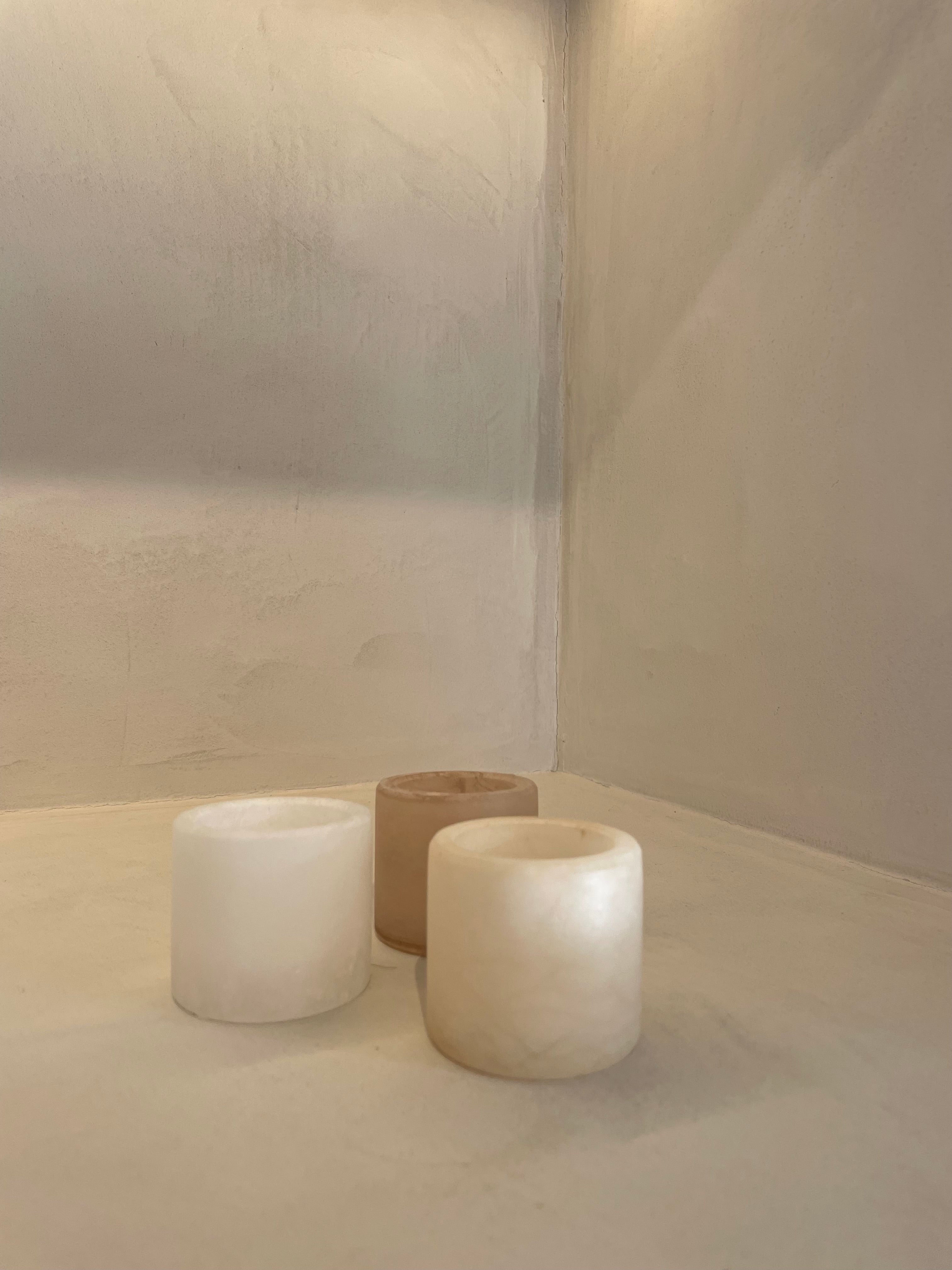 Kaarshouder albaster beige XS