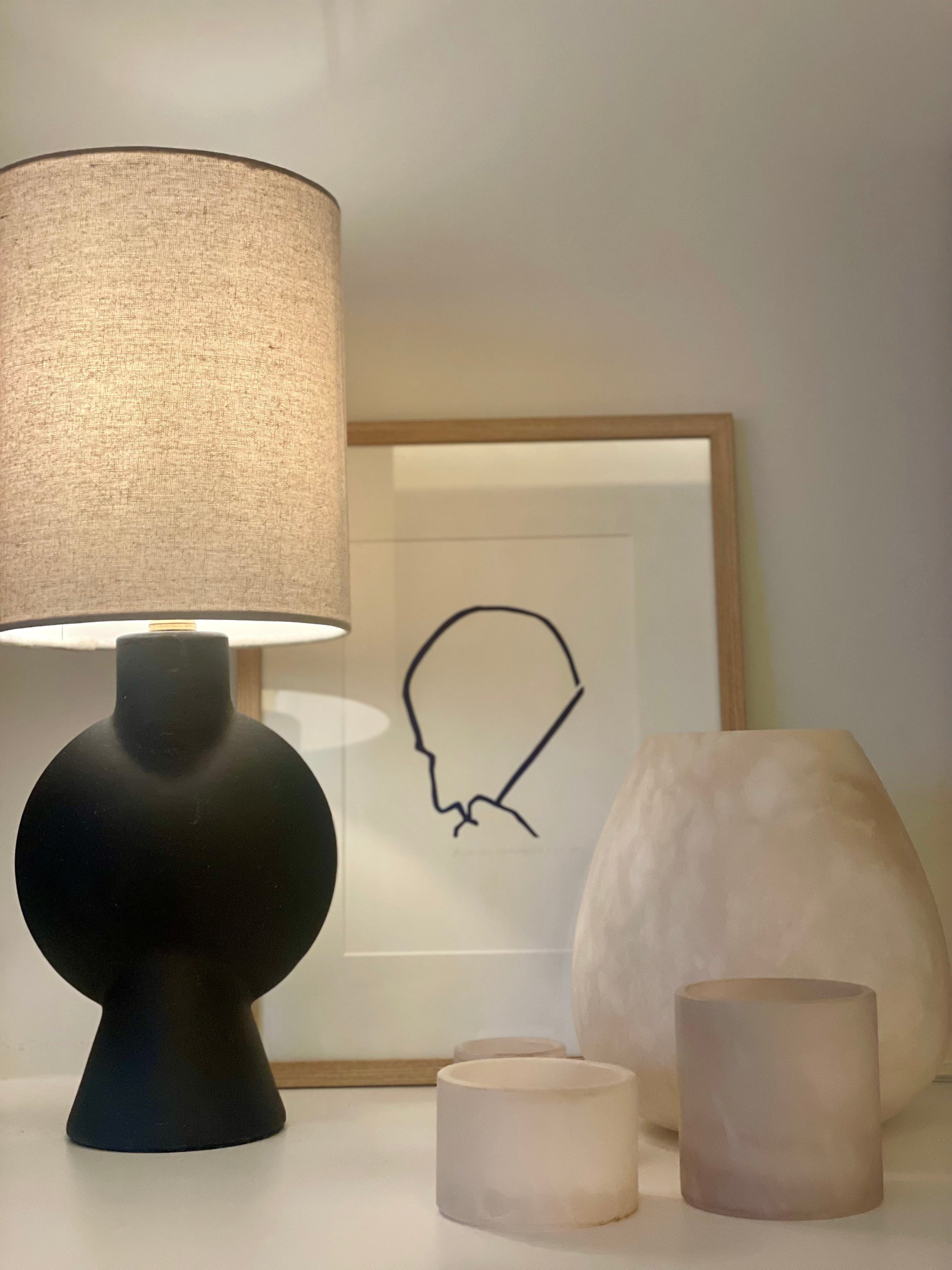 Kaarshouder albaster beige S laag