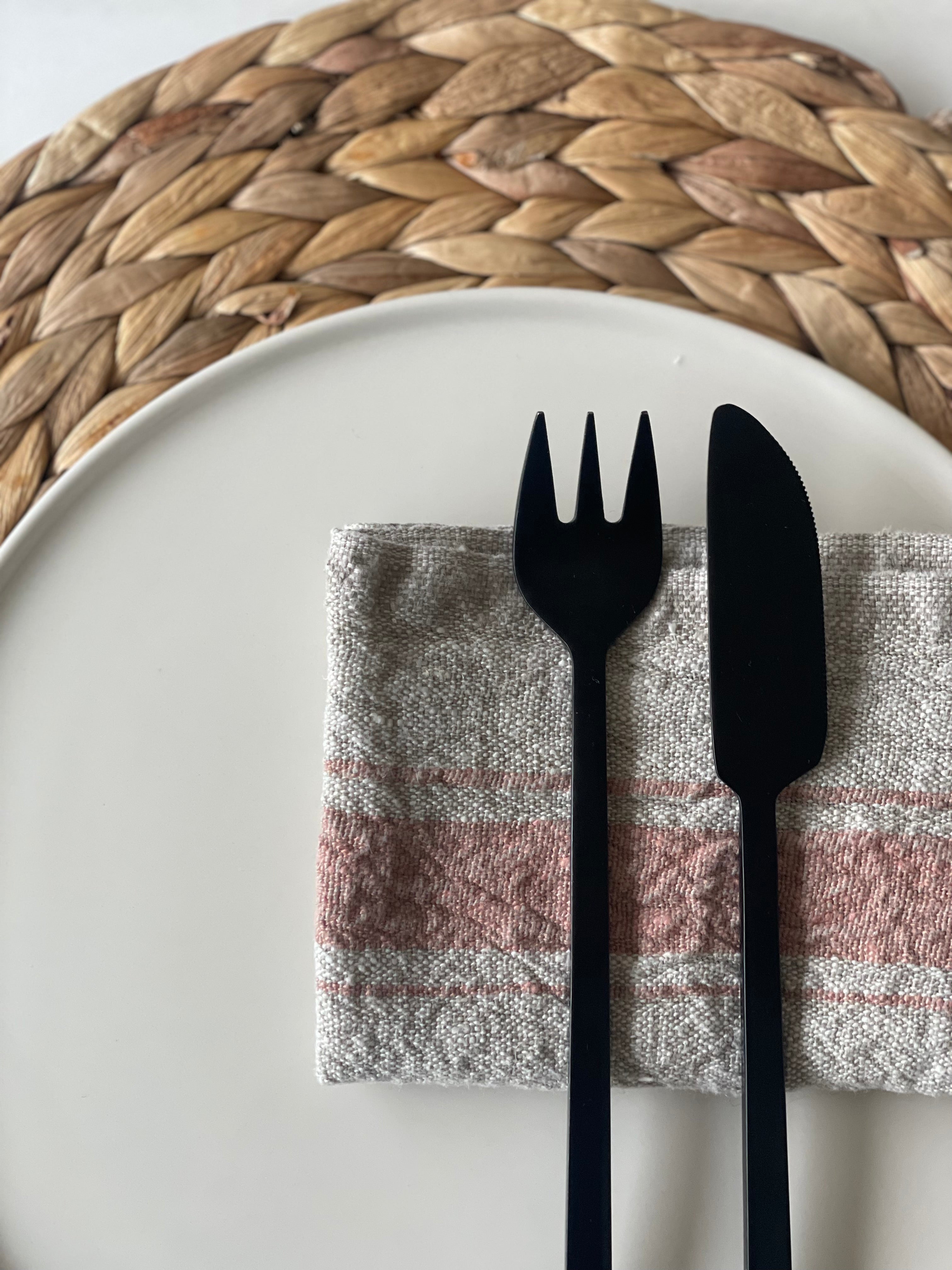 Serviette de table en lin - lot de 4