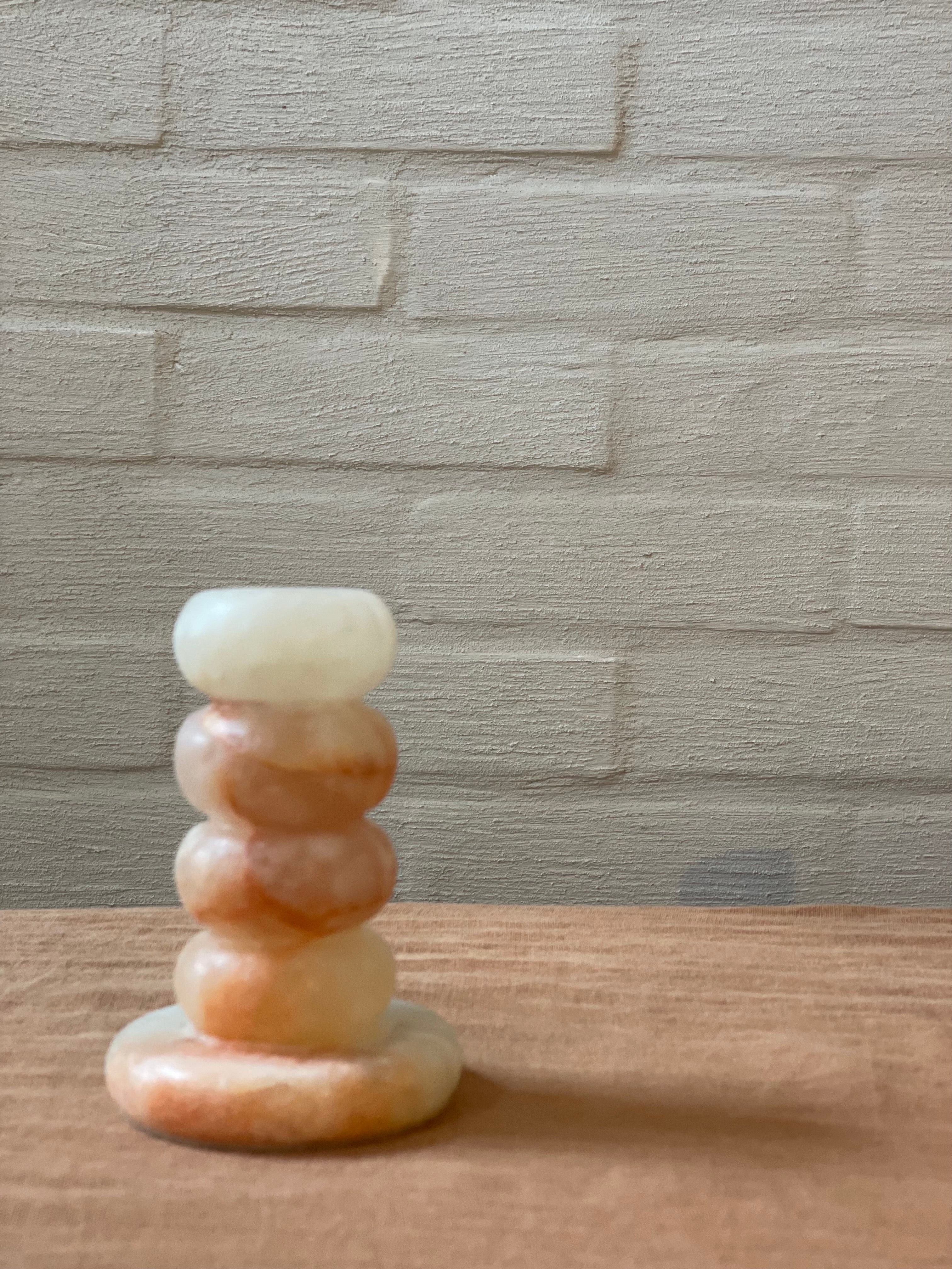 Candlestick onyx caramel L