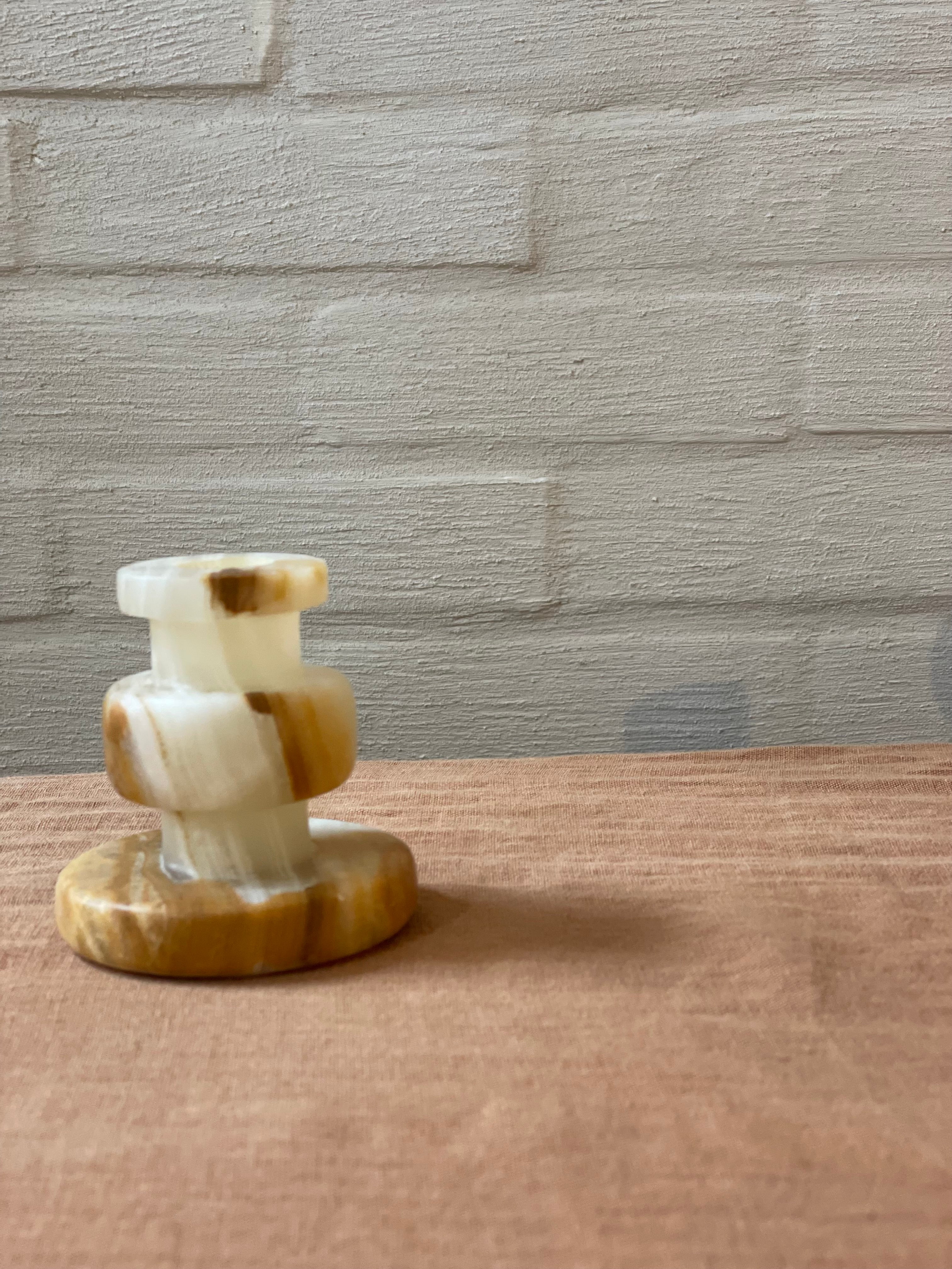 Candlestick onyx caramel M