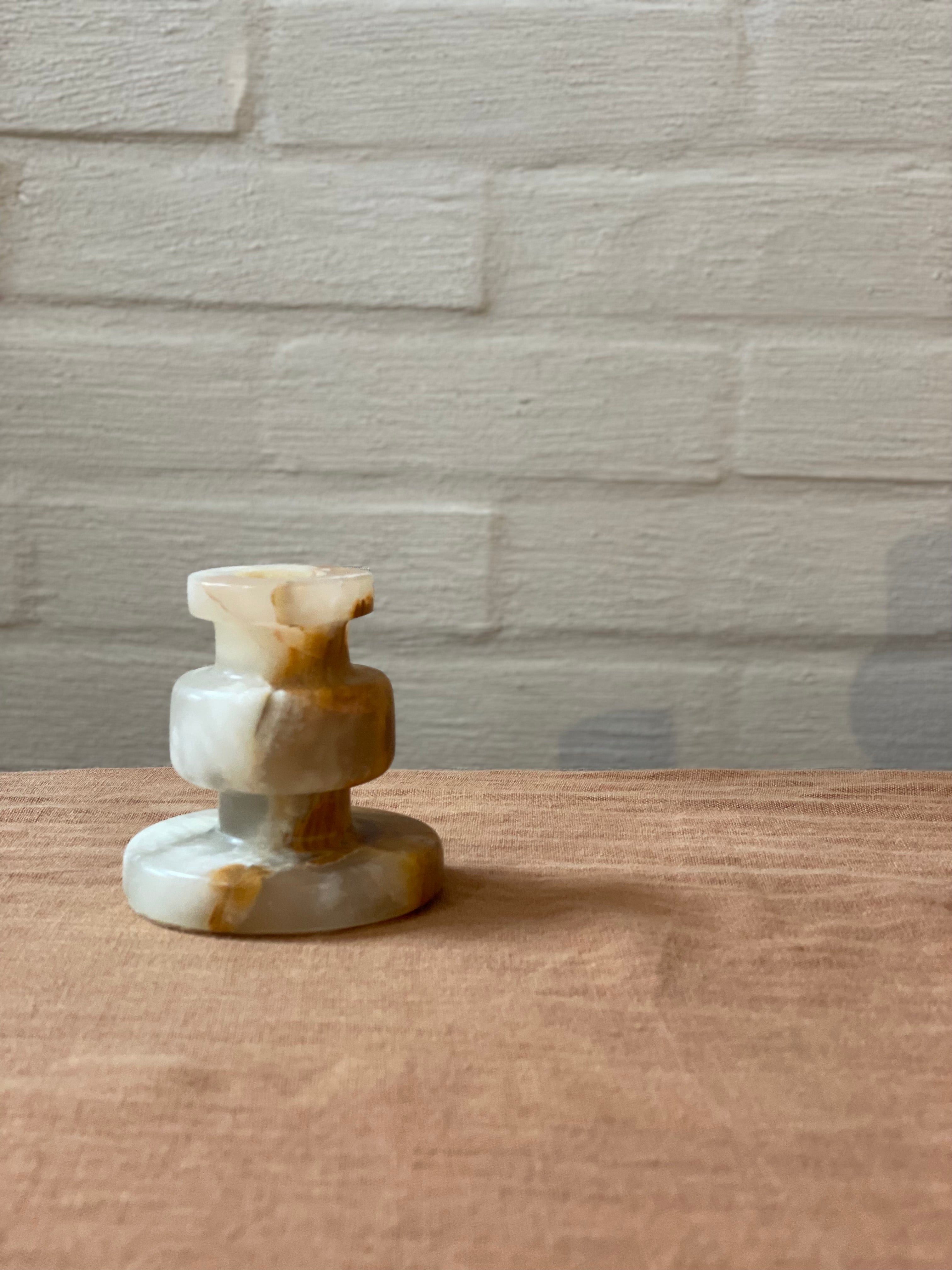 Candlestick onyx caramel M
