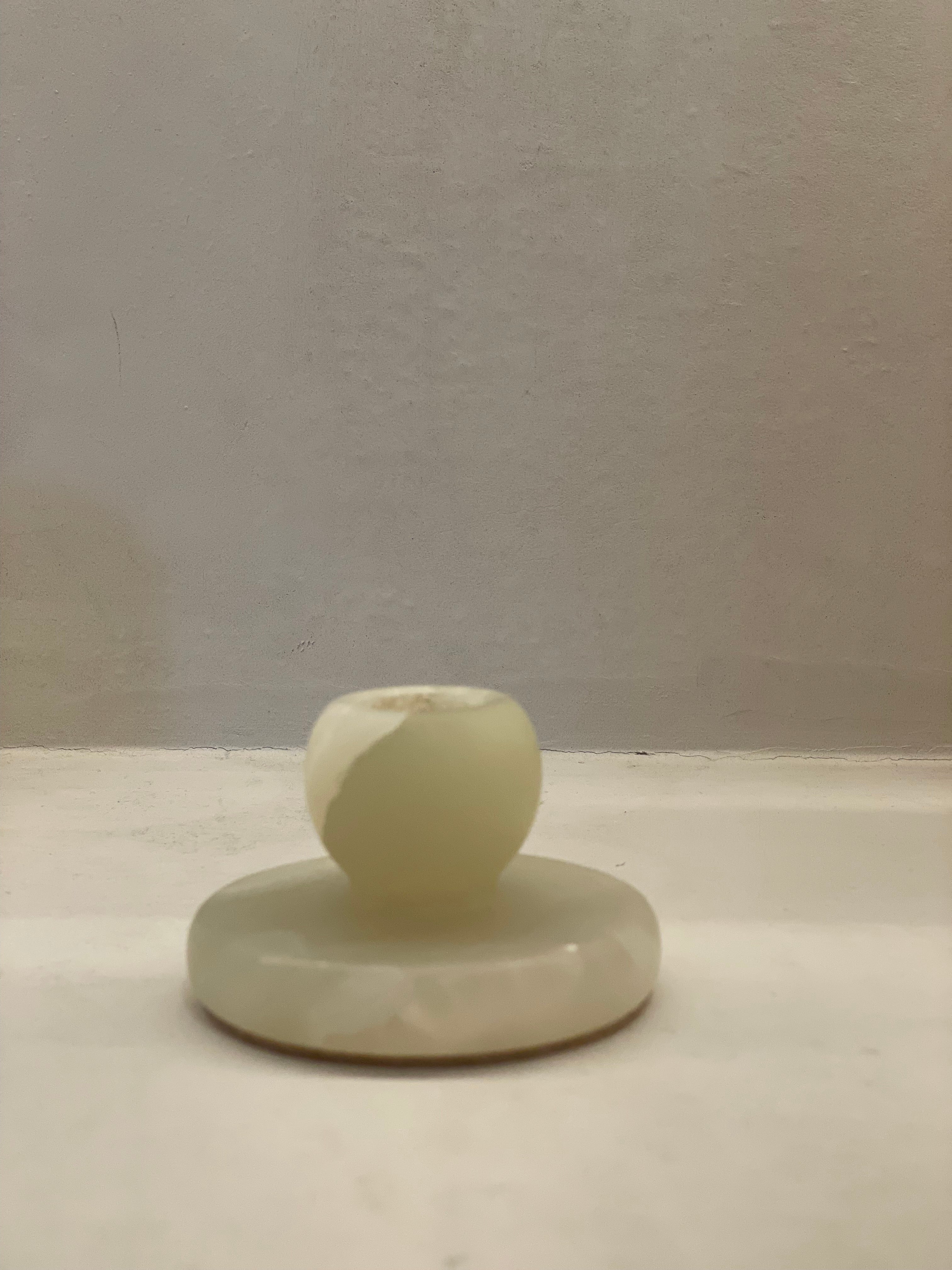Candlestick onyx white S