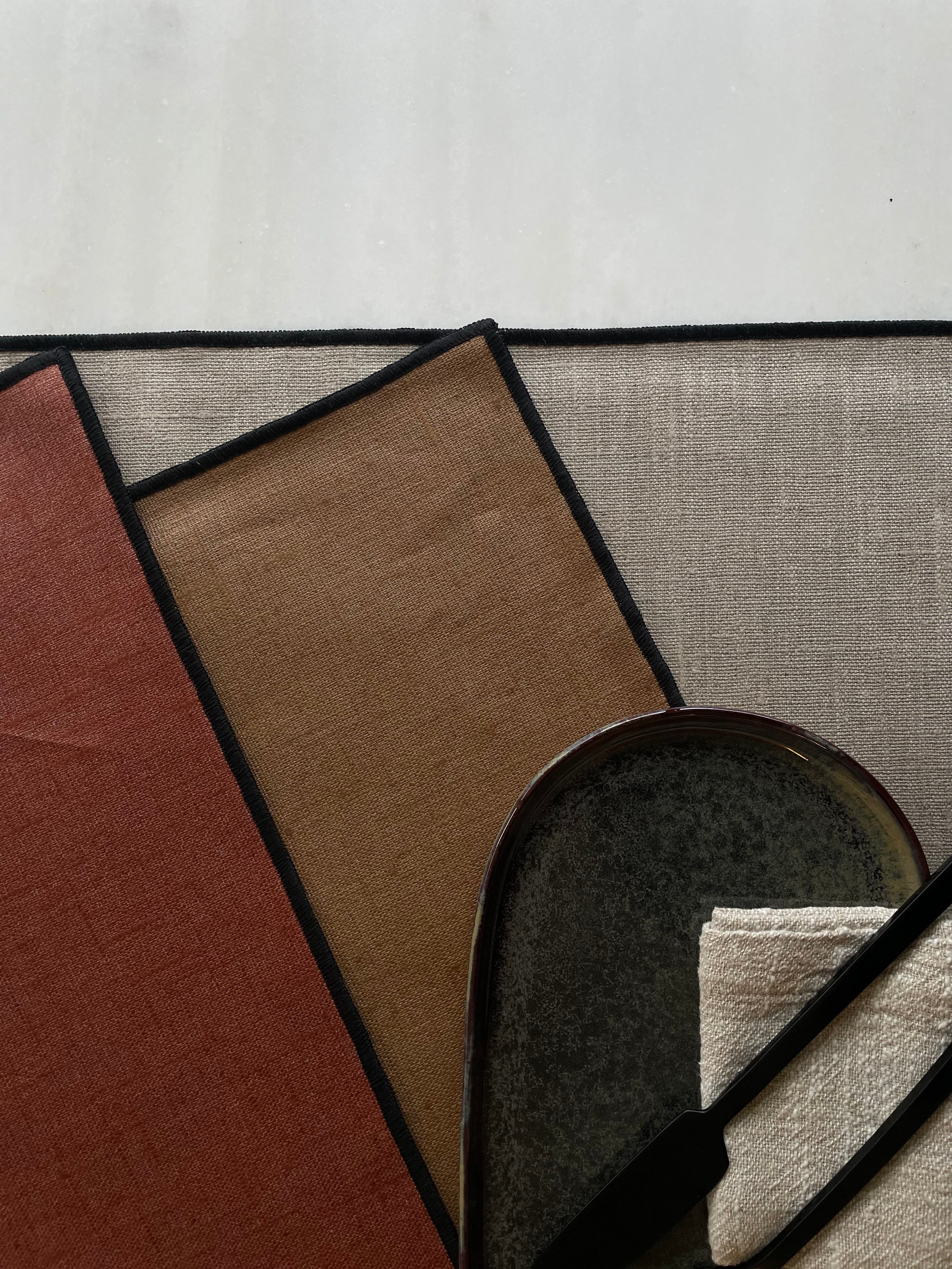 Placemats linnen met coating - tartuffo - set van 4