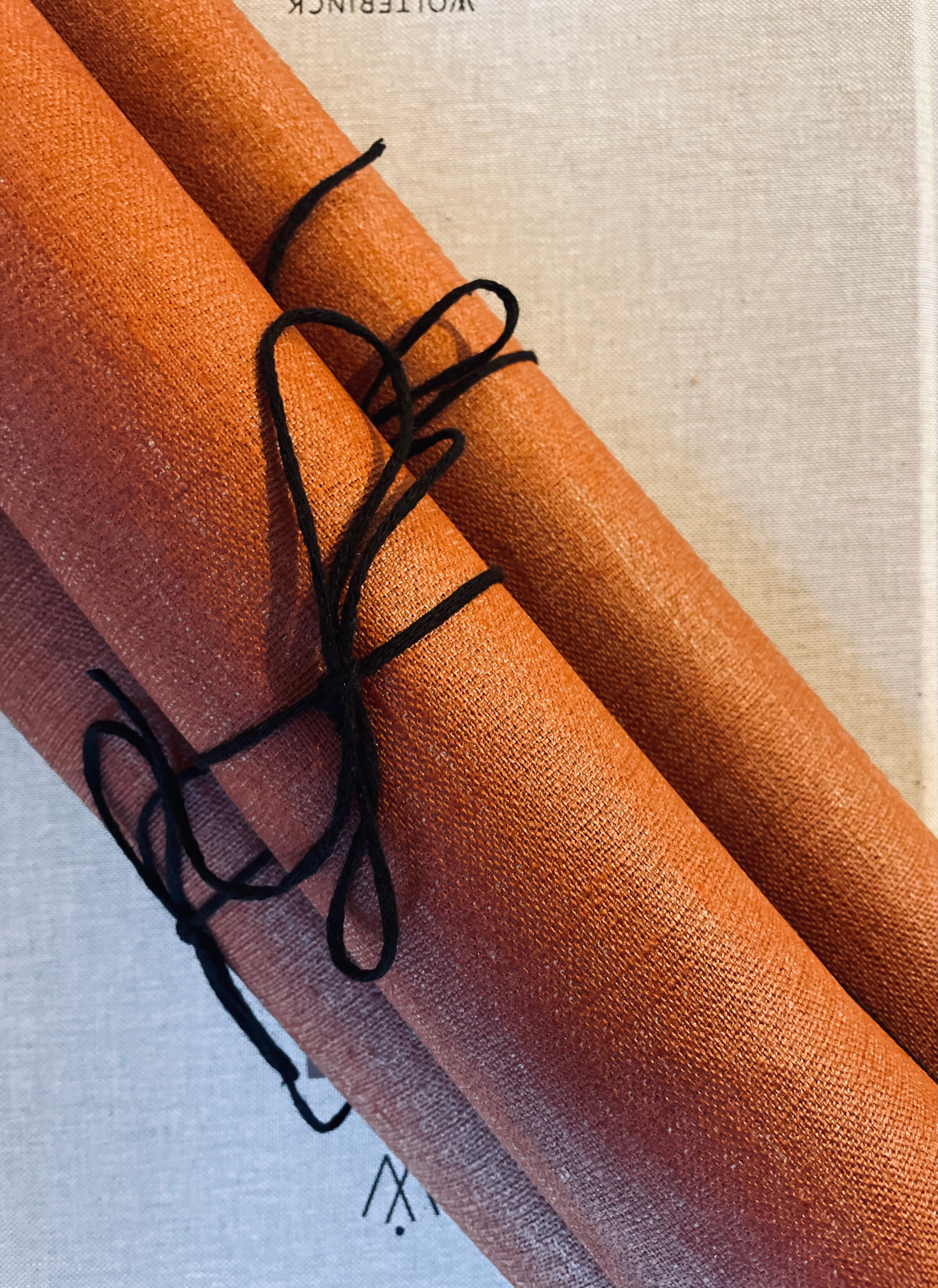 Placemats linnen met coating - roest - set van 4