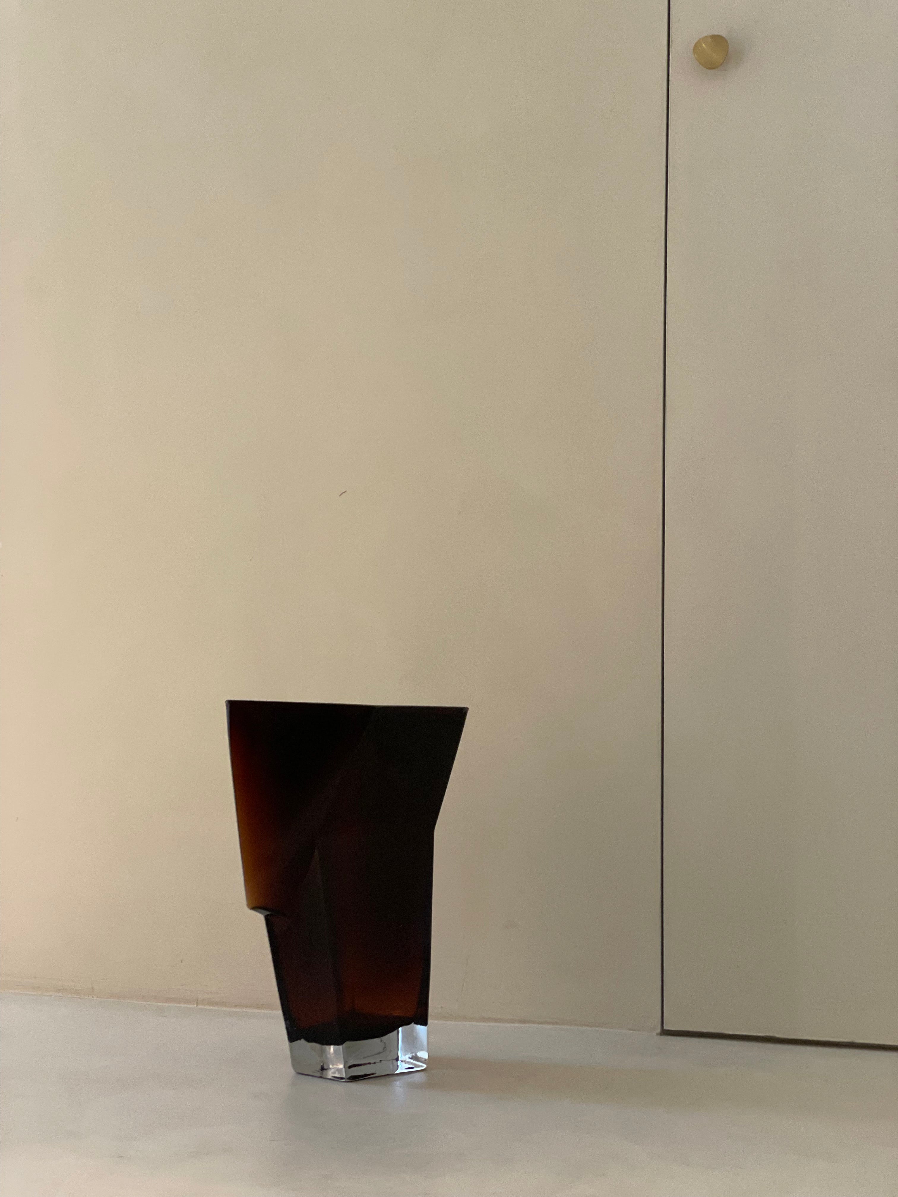 Vase brown Dunk - Bob Verhelst