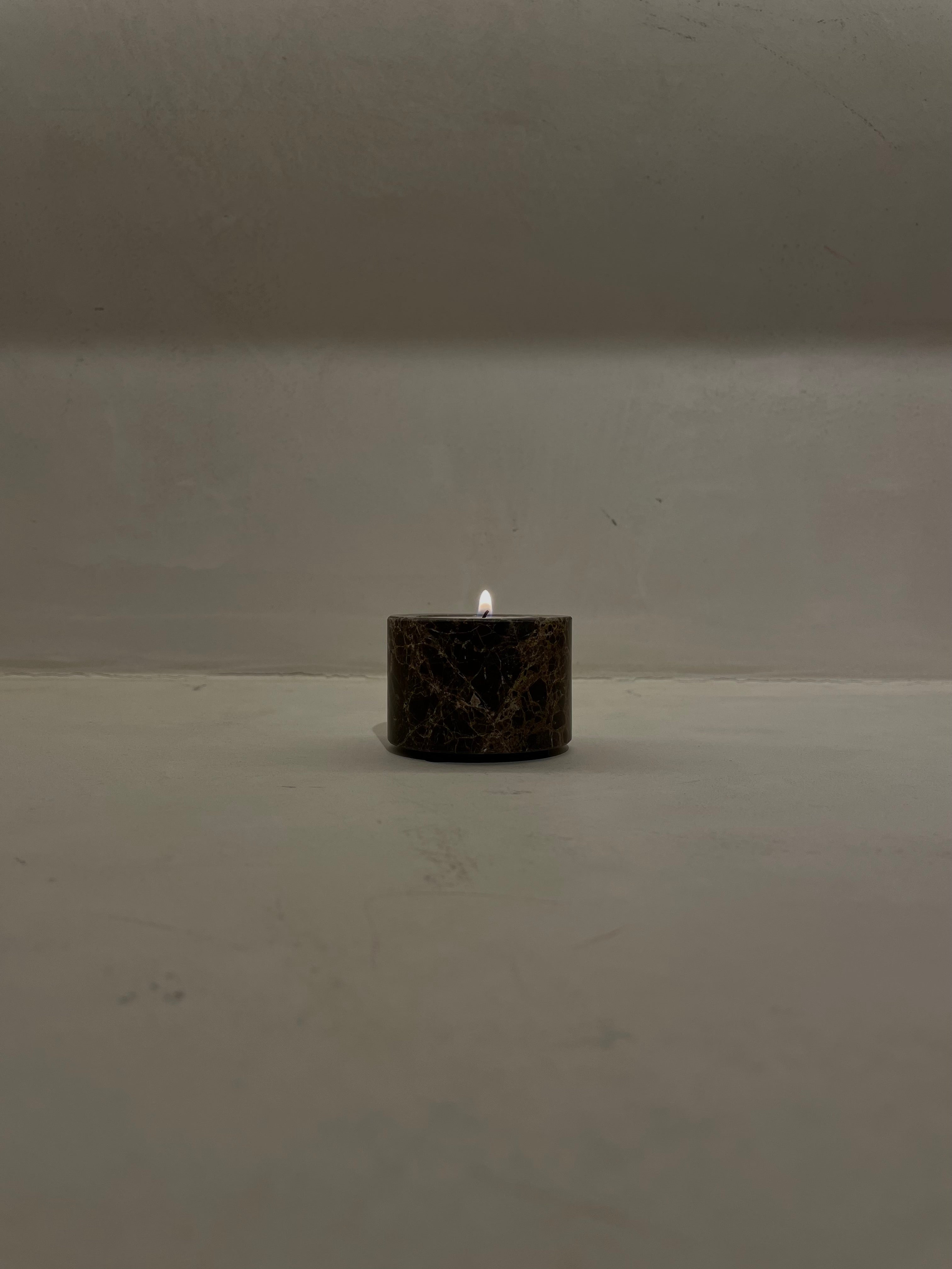Kandelaar theelichtjes Dark Emperador S