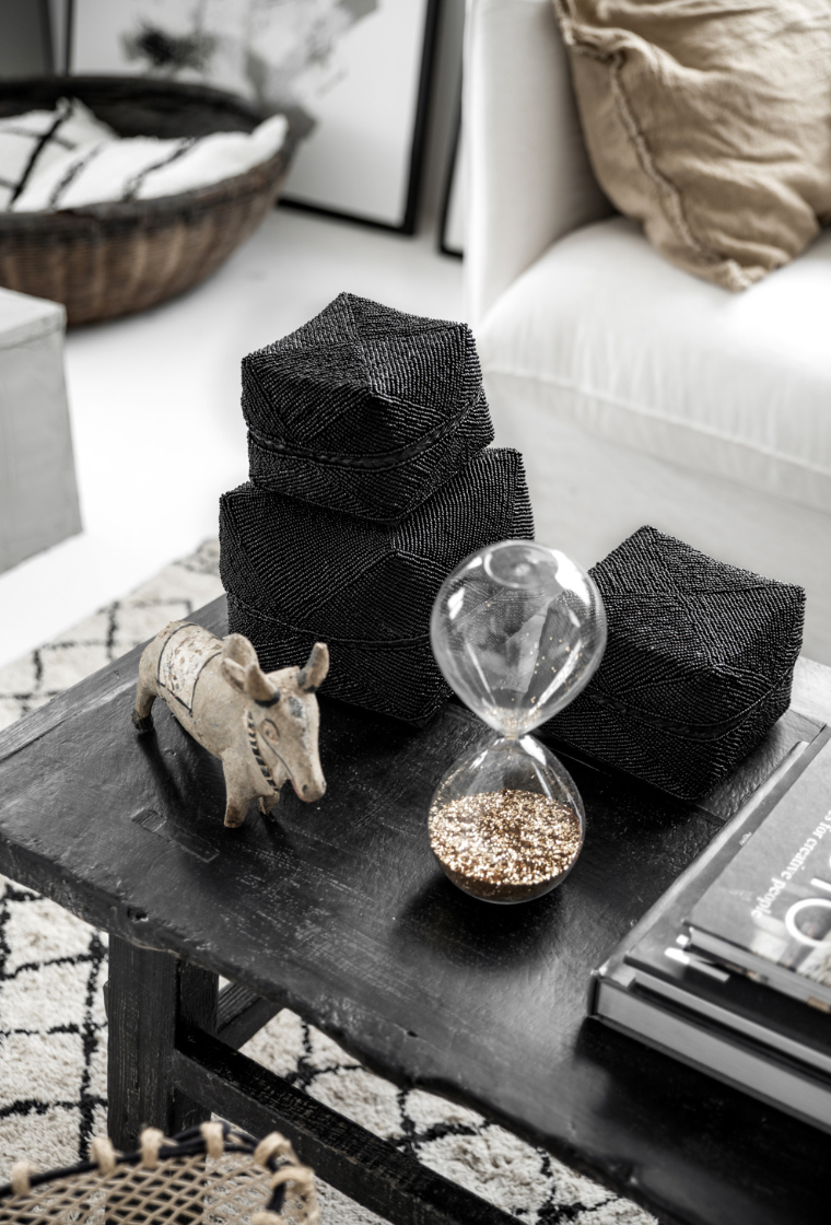 Offering baskets black - set of 3