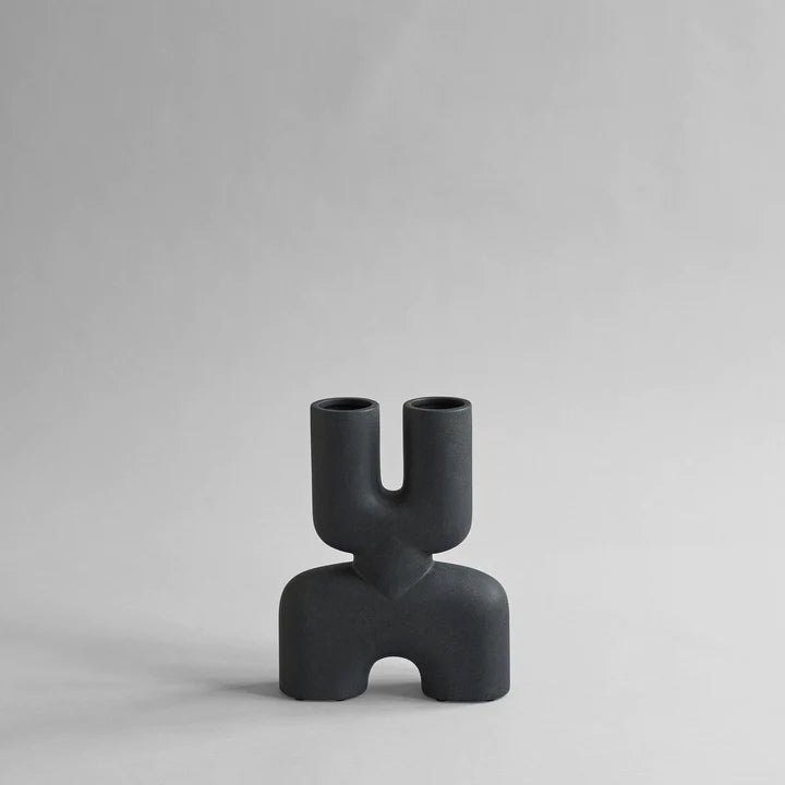 Cobra Vase - double mini - noir