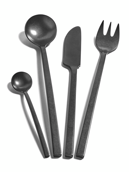 Black cutlery - set for 6 - La Mère by Marie Michielssen