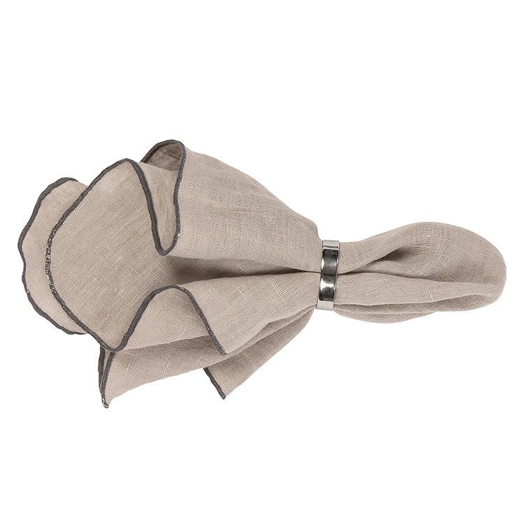 Serviette Lin Gracie - Simply Taupe - lot de 4