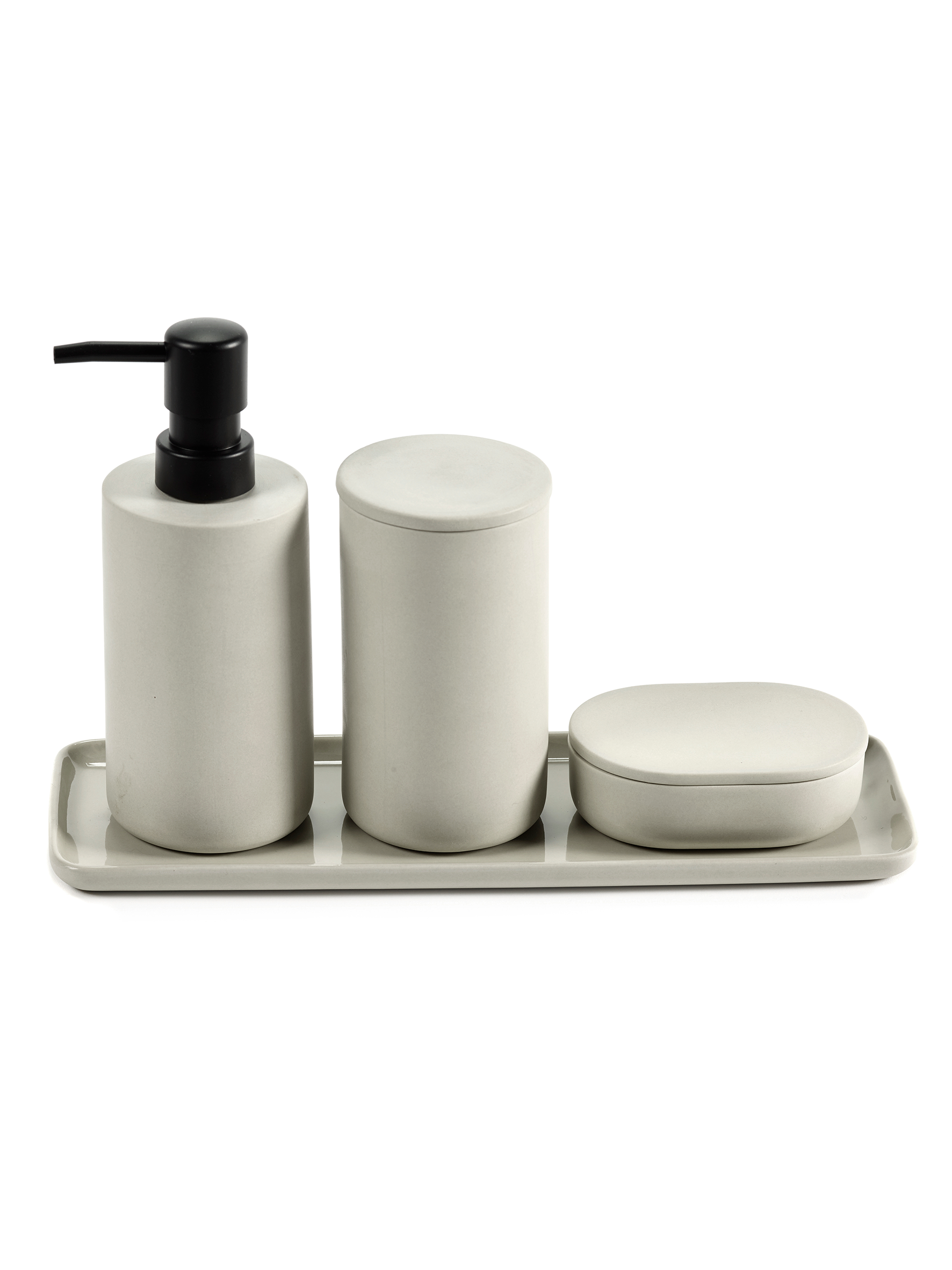 Beige rectangular tray L - Bertrand Lejoly