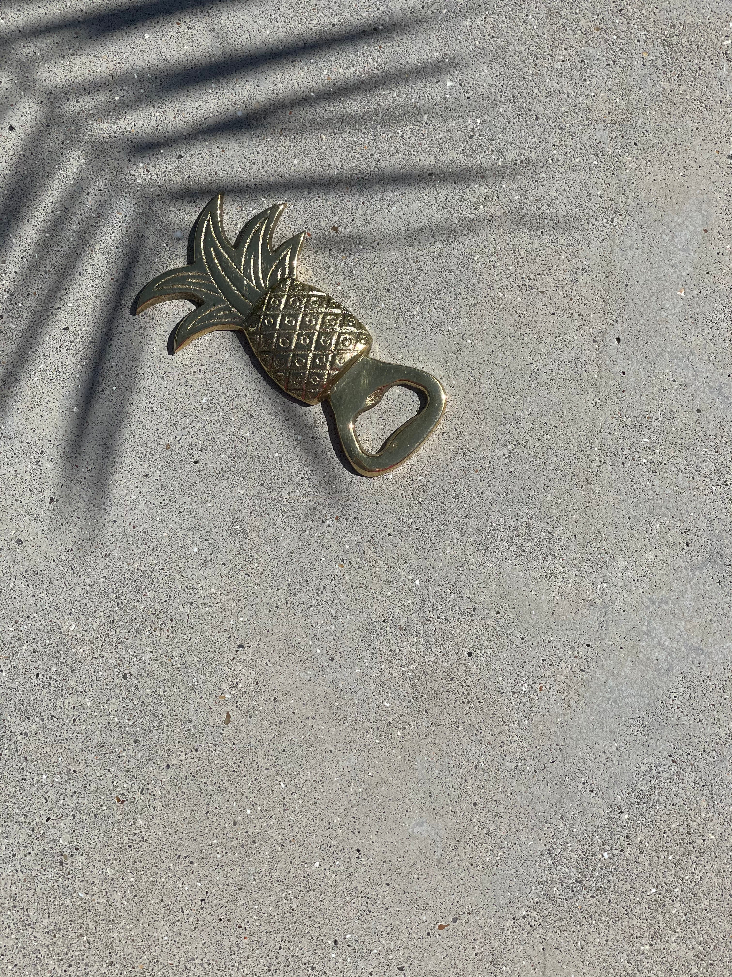 Flessenopener Ananas Goud