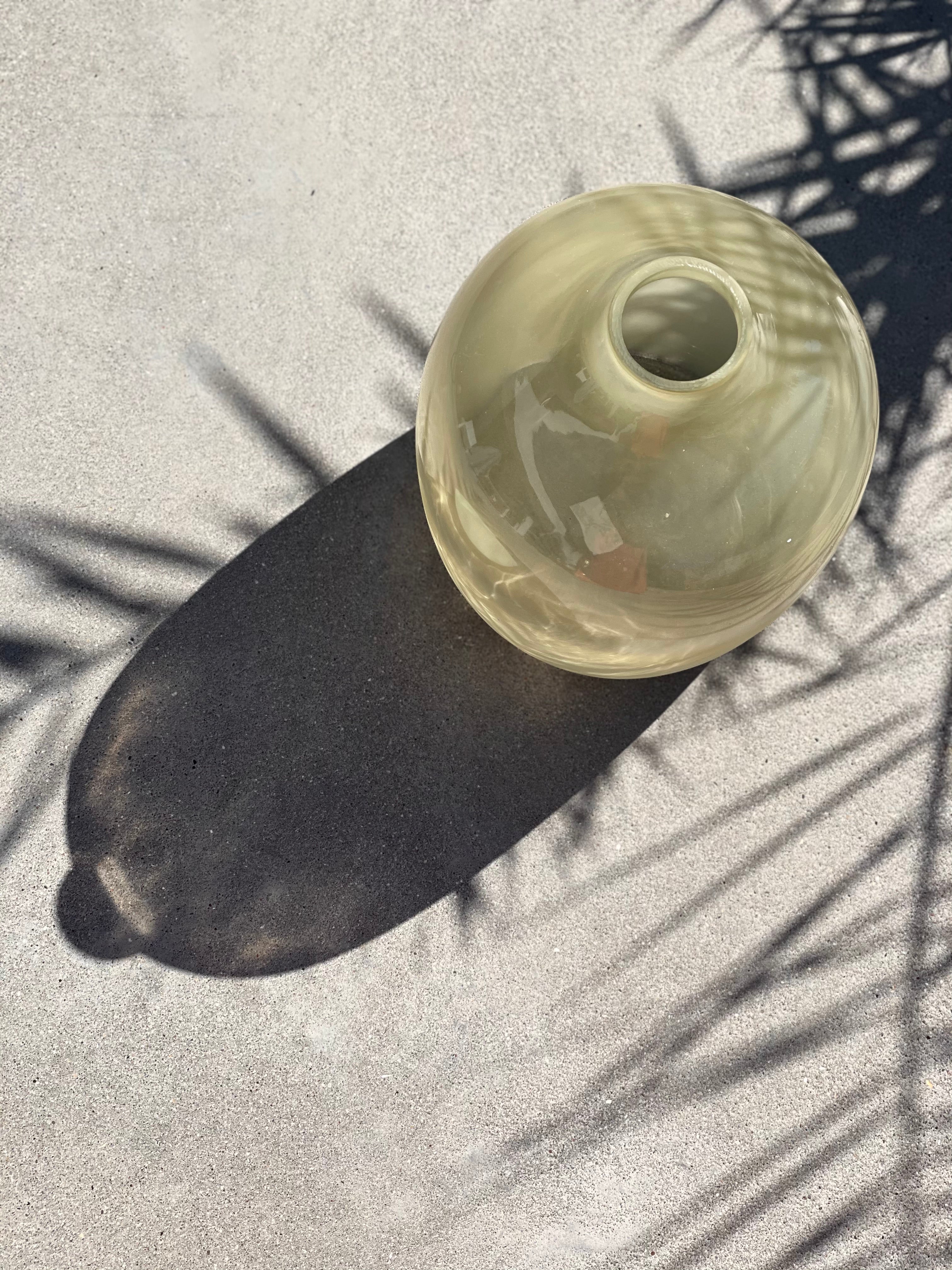 Vase Idima en verre - jaune