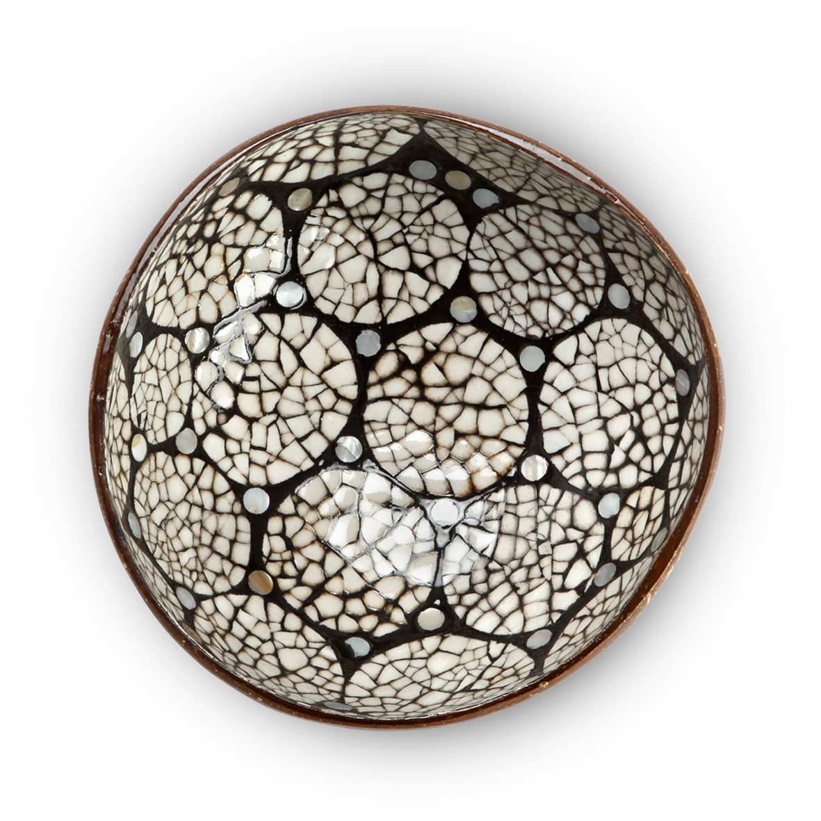 Bol en noix de coco - Coquille d'œuf noire