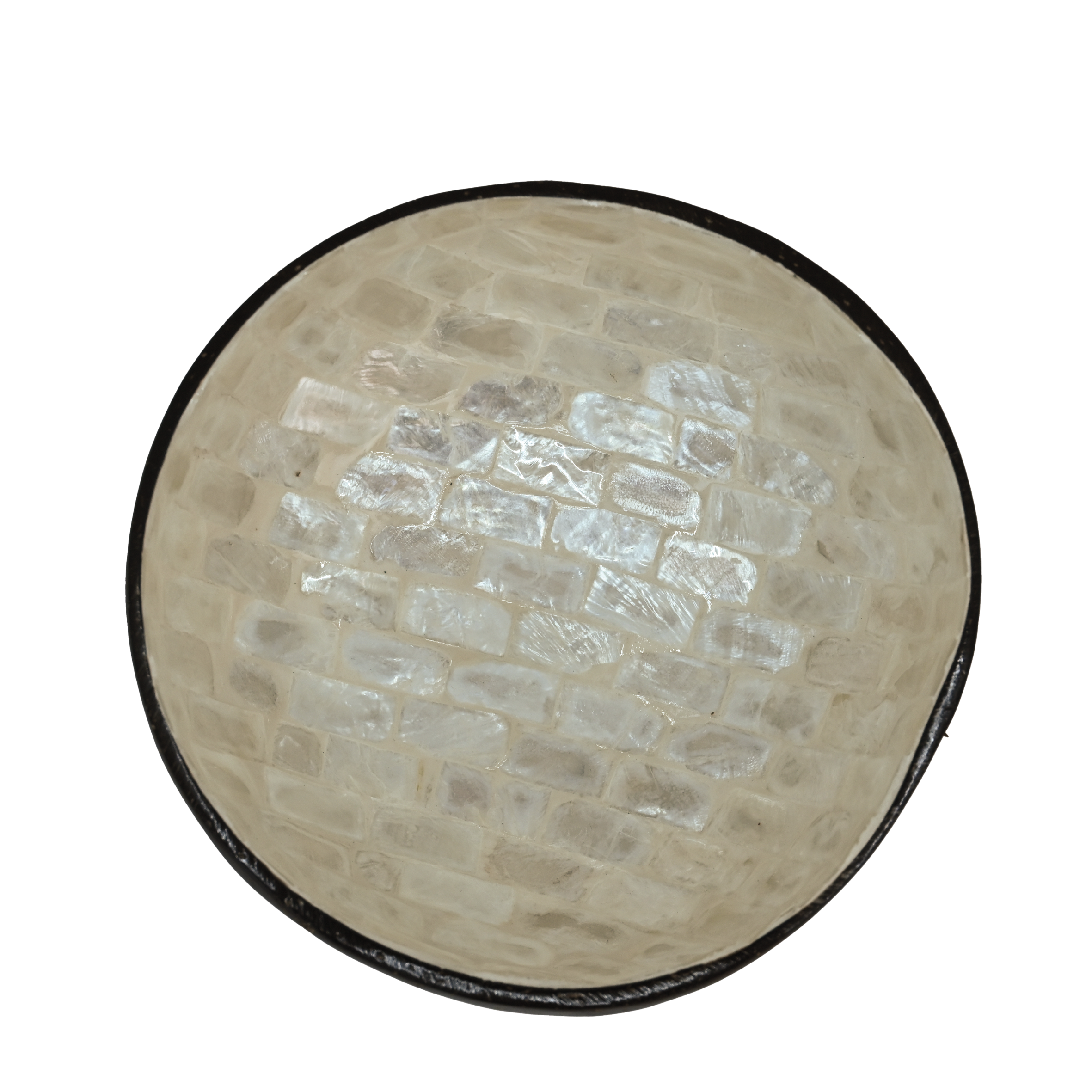 Bol en noix de coco - Mosaïque blanche