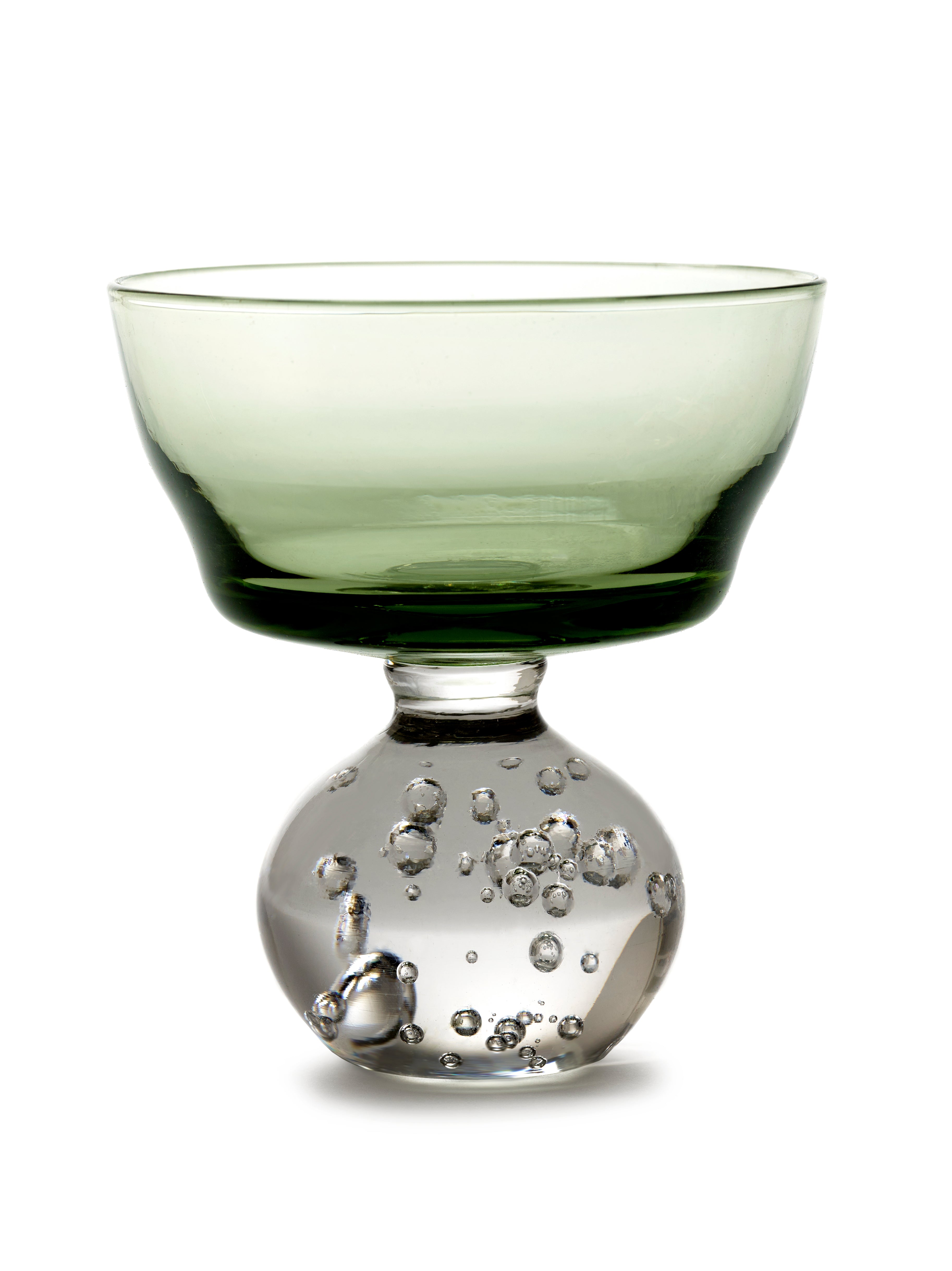 Glazen op voet - set van 6 - Eternal Snow - Groen