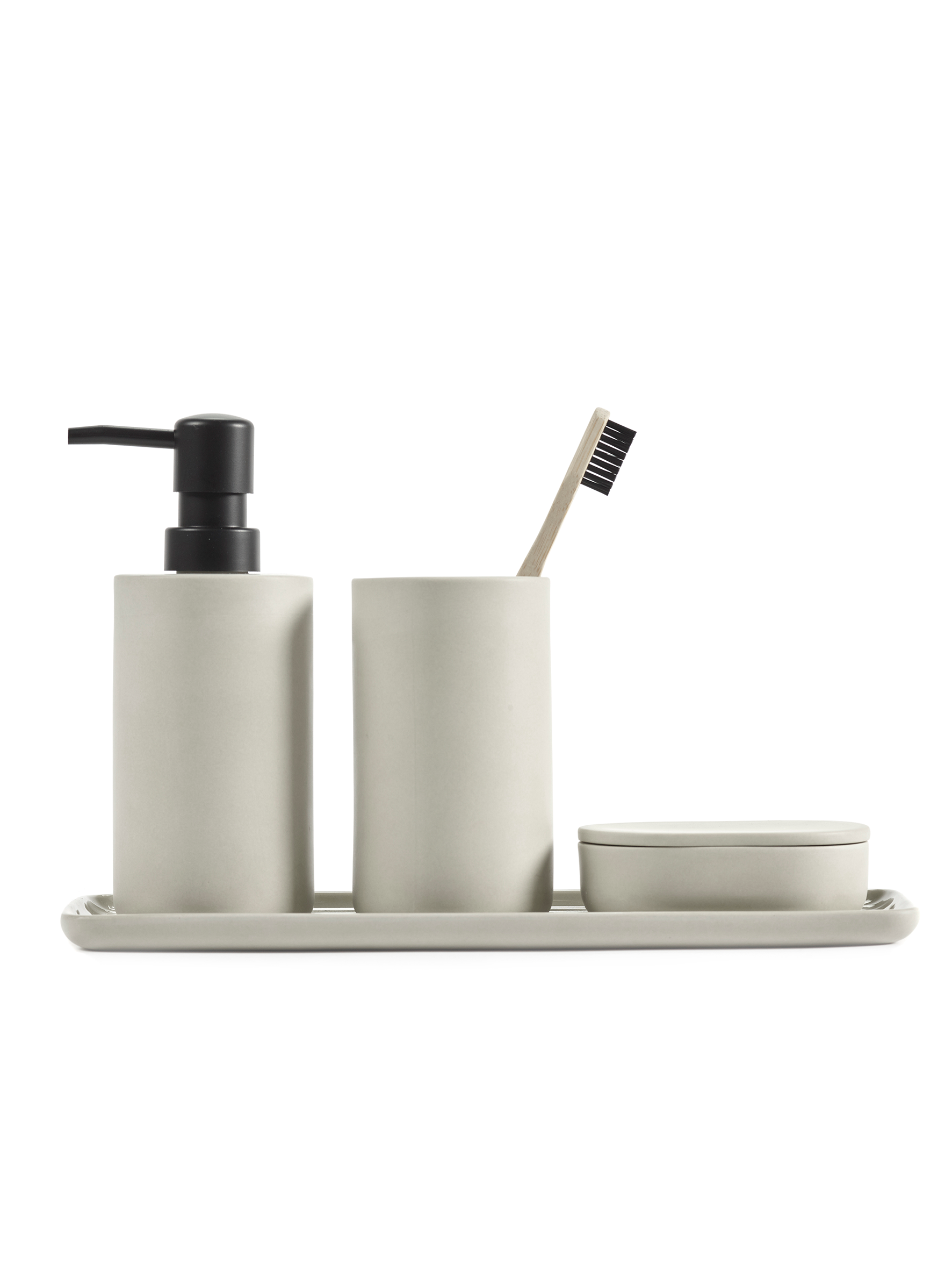 Beige rectangular tray L - Bertrand Lejoly