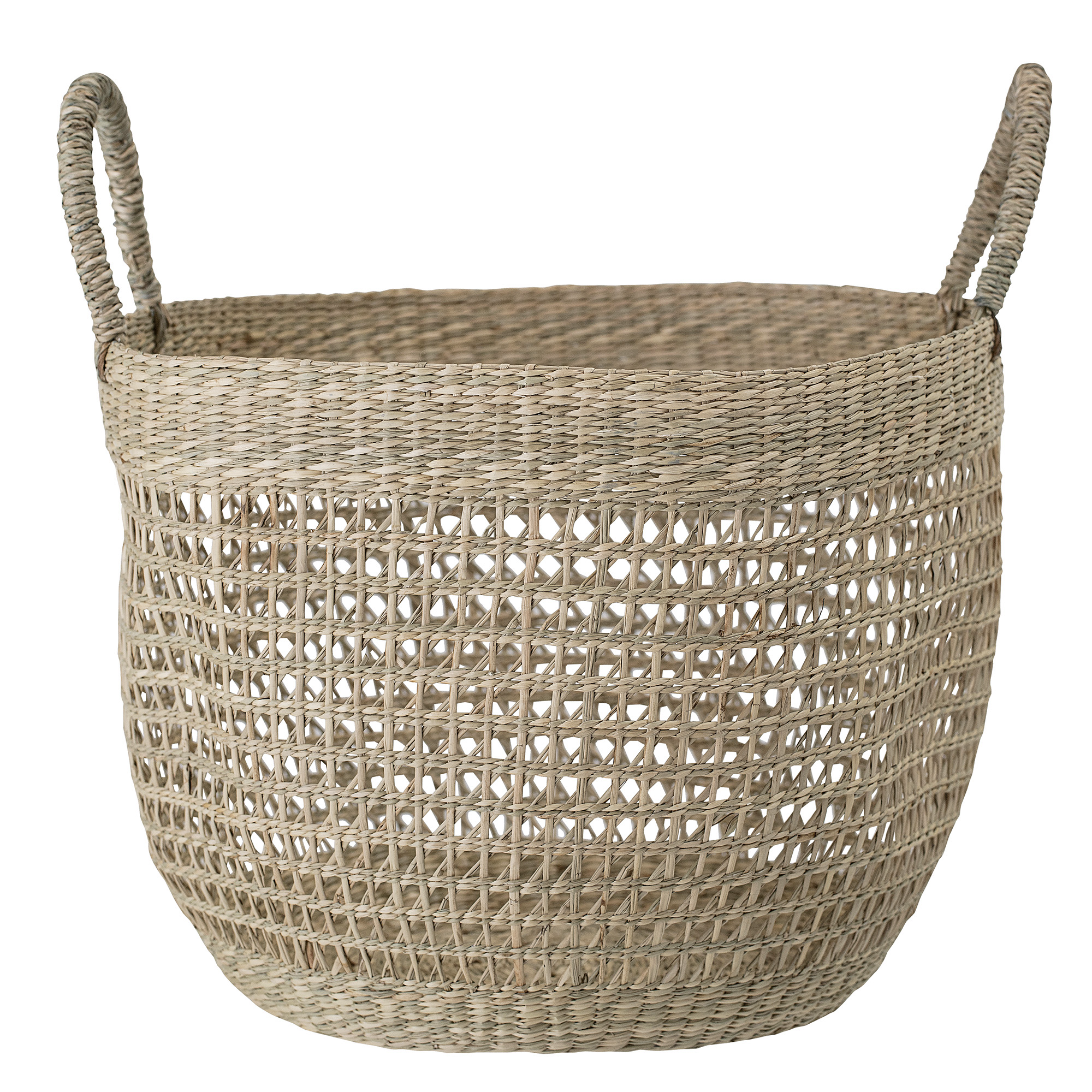 Panier de rangement en jonc de mer