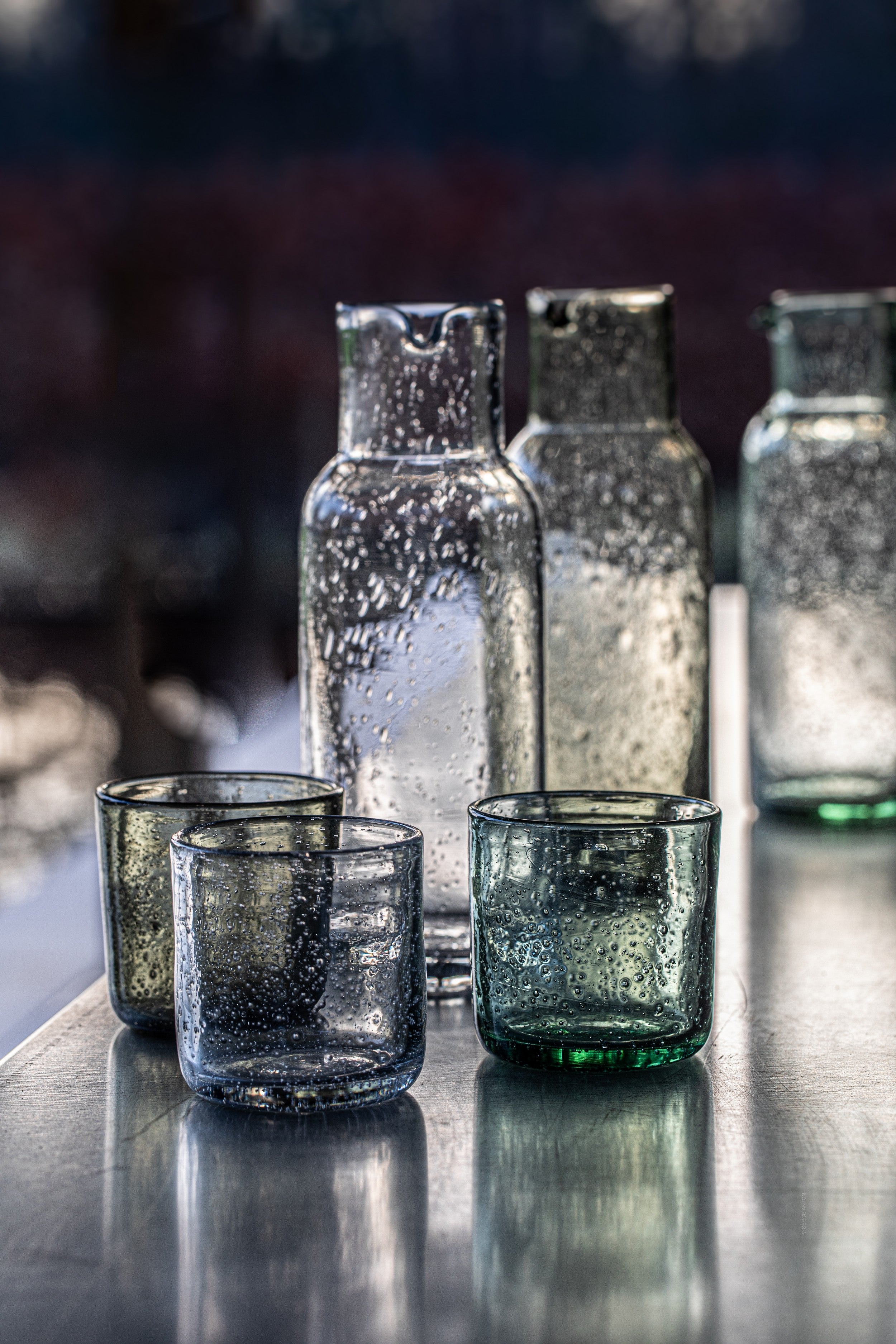 Verres vert clair - lot de 6