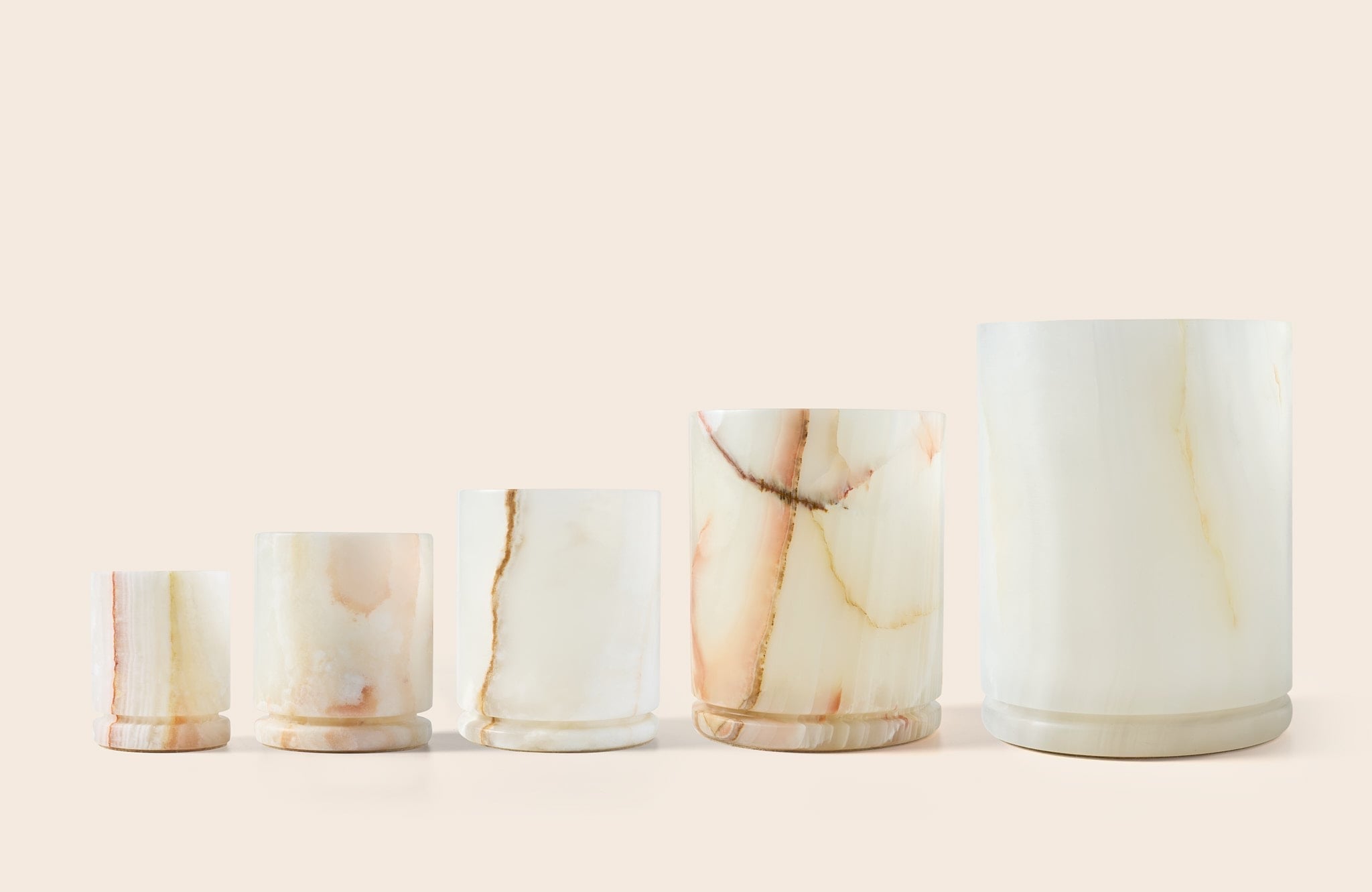 Candle holder caramel onyx L