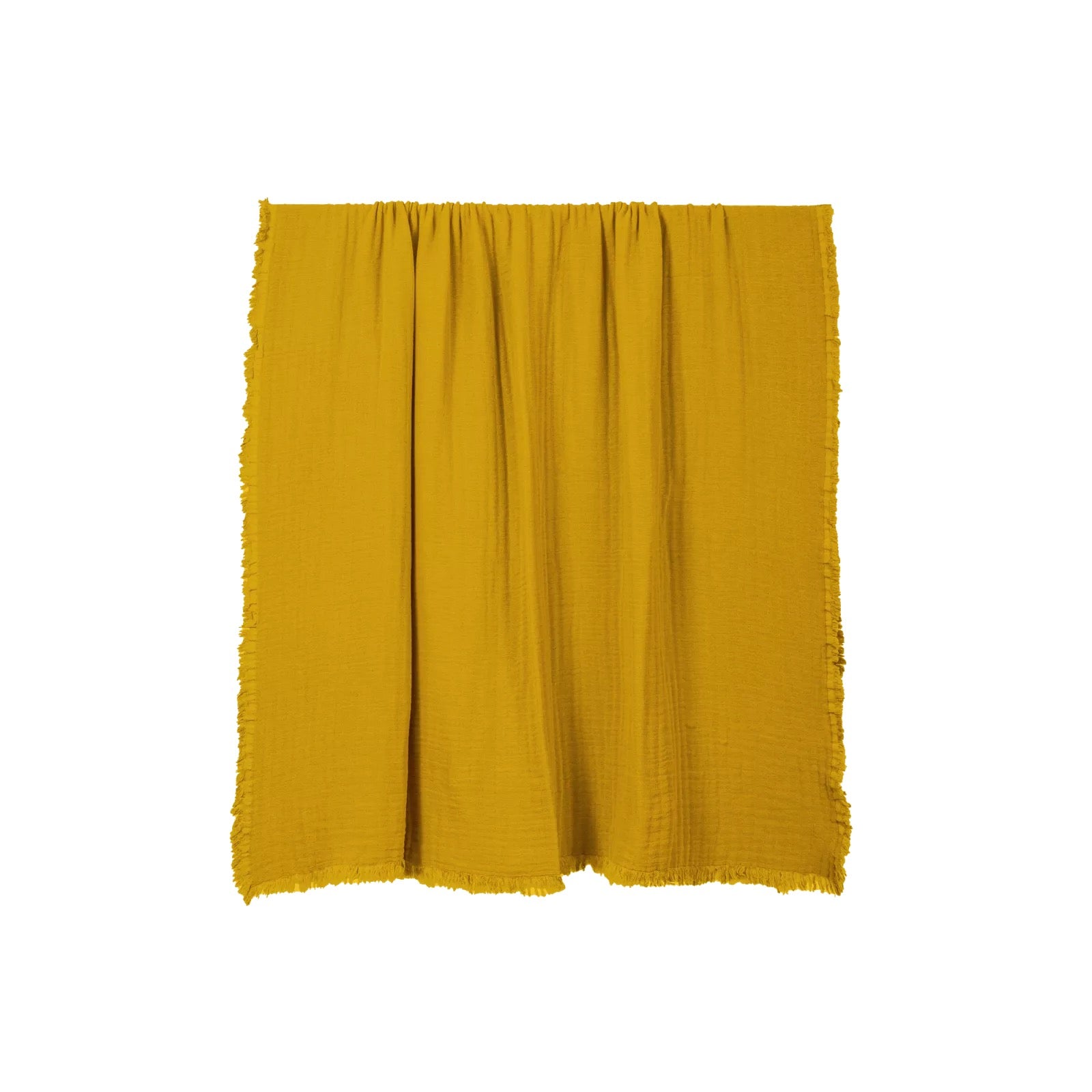 Plaid ocre coton