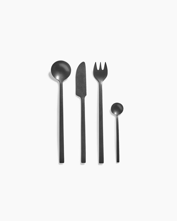 Black cutlery - set for 6 - La Mère by Marie Michielssen