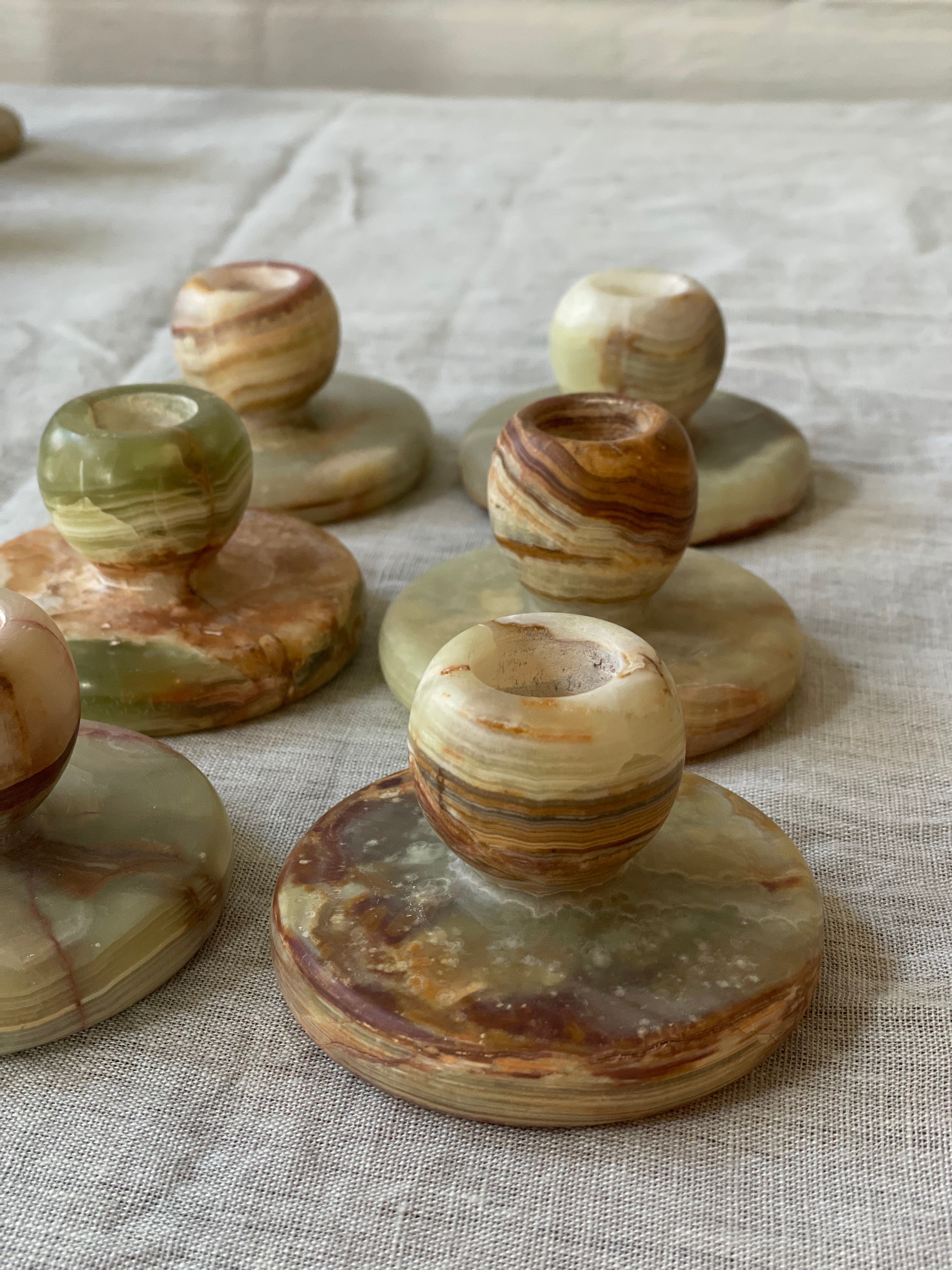 Candlestick onyx green S