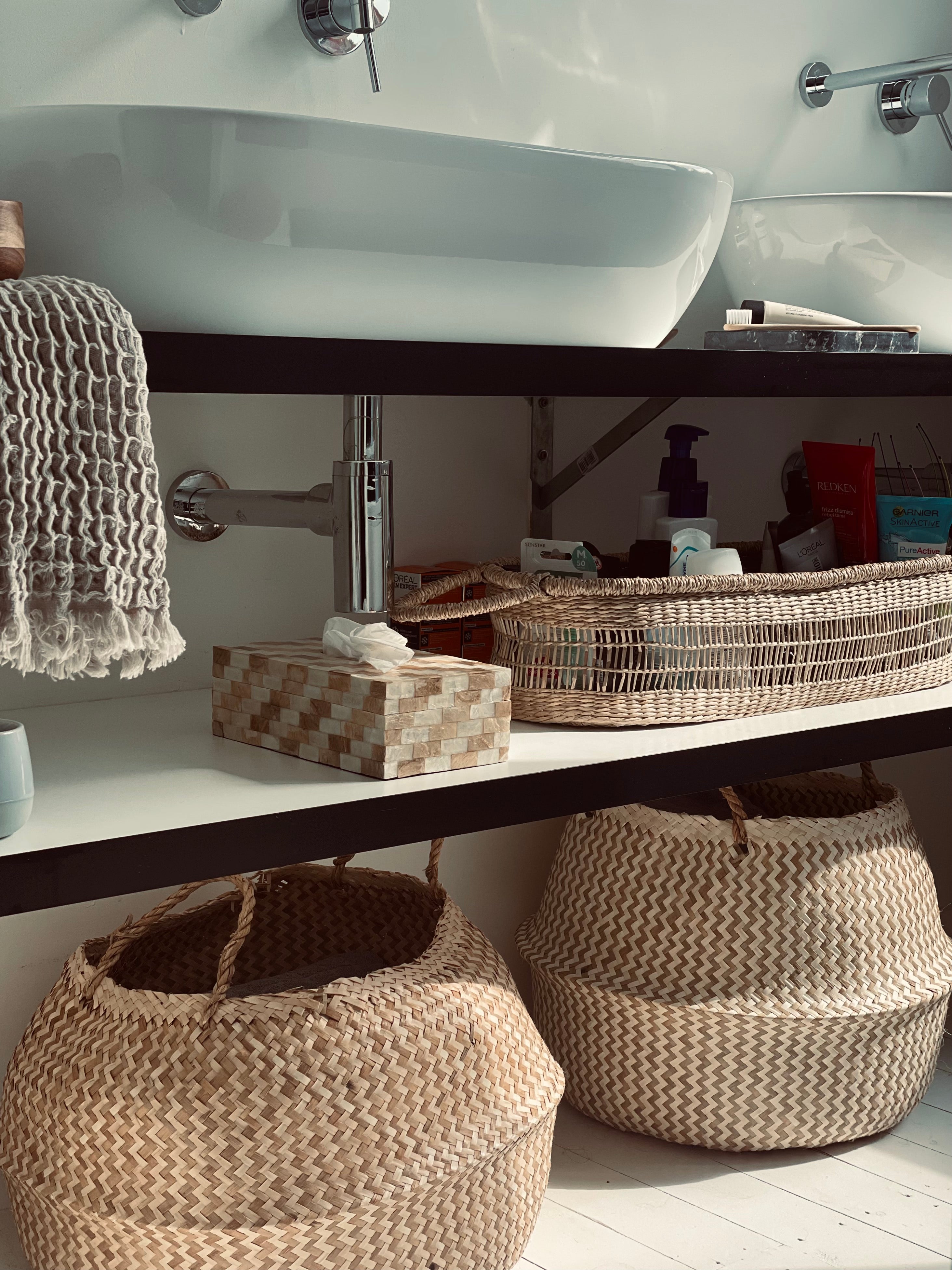 Storage basket in seagrass Varny