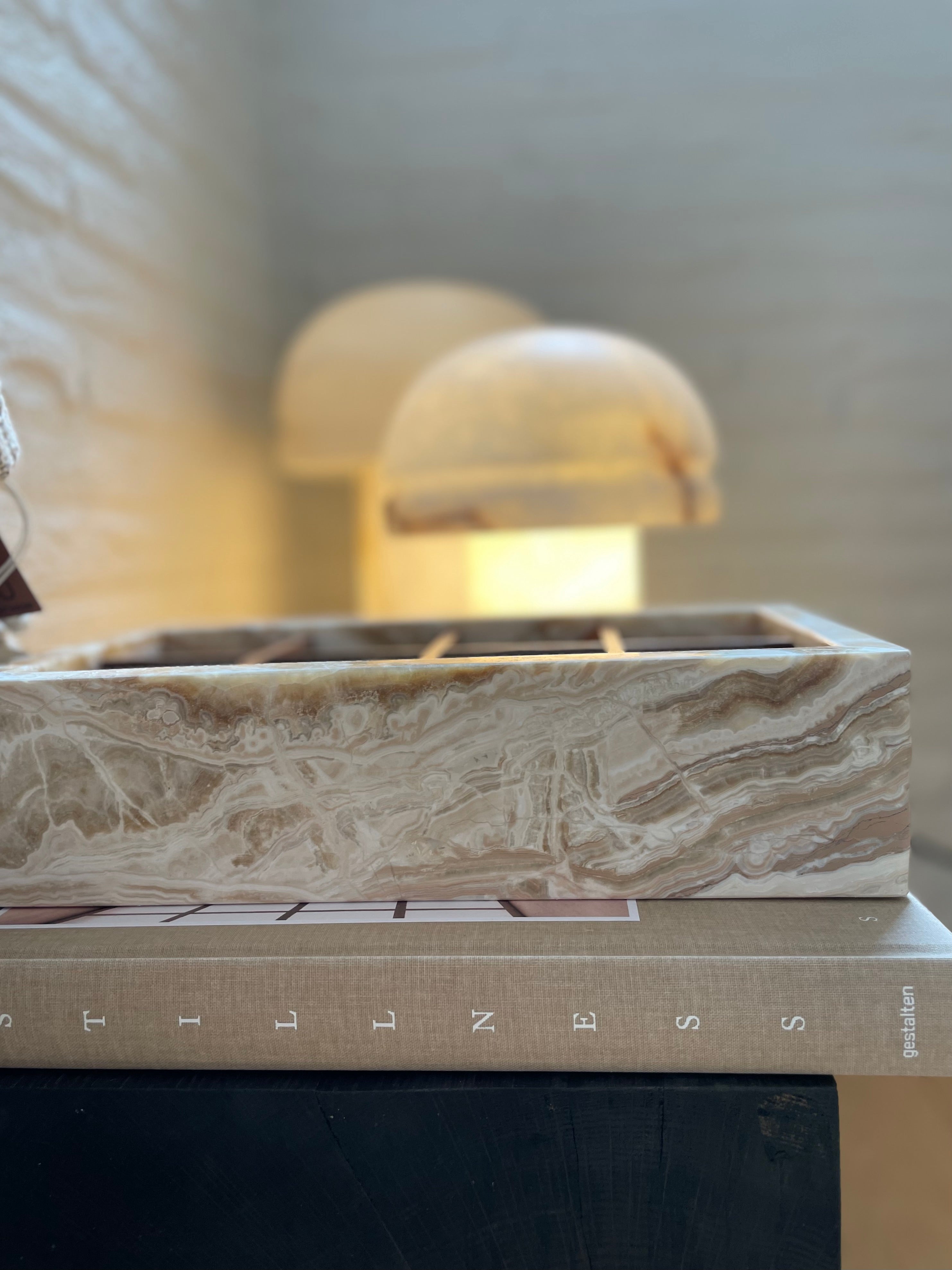 Organisateur en onyx beige