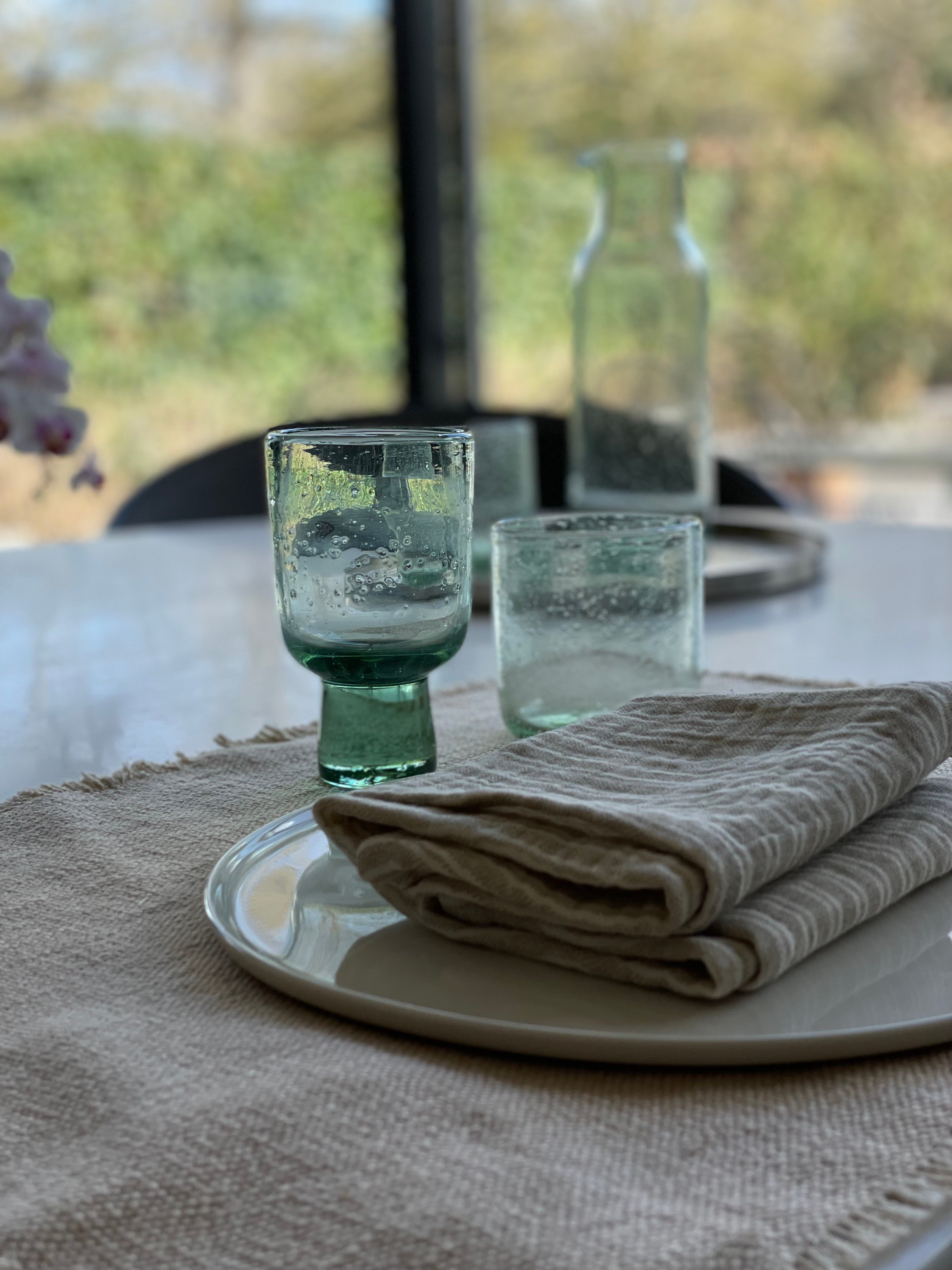 Wine glasses - light green - set of 6