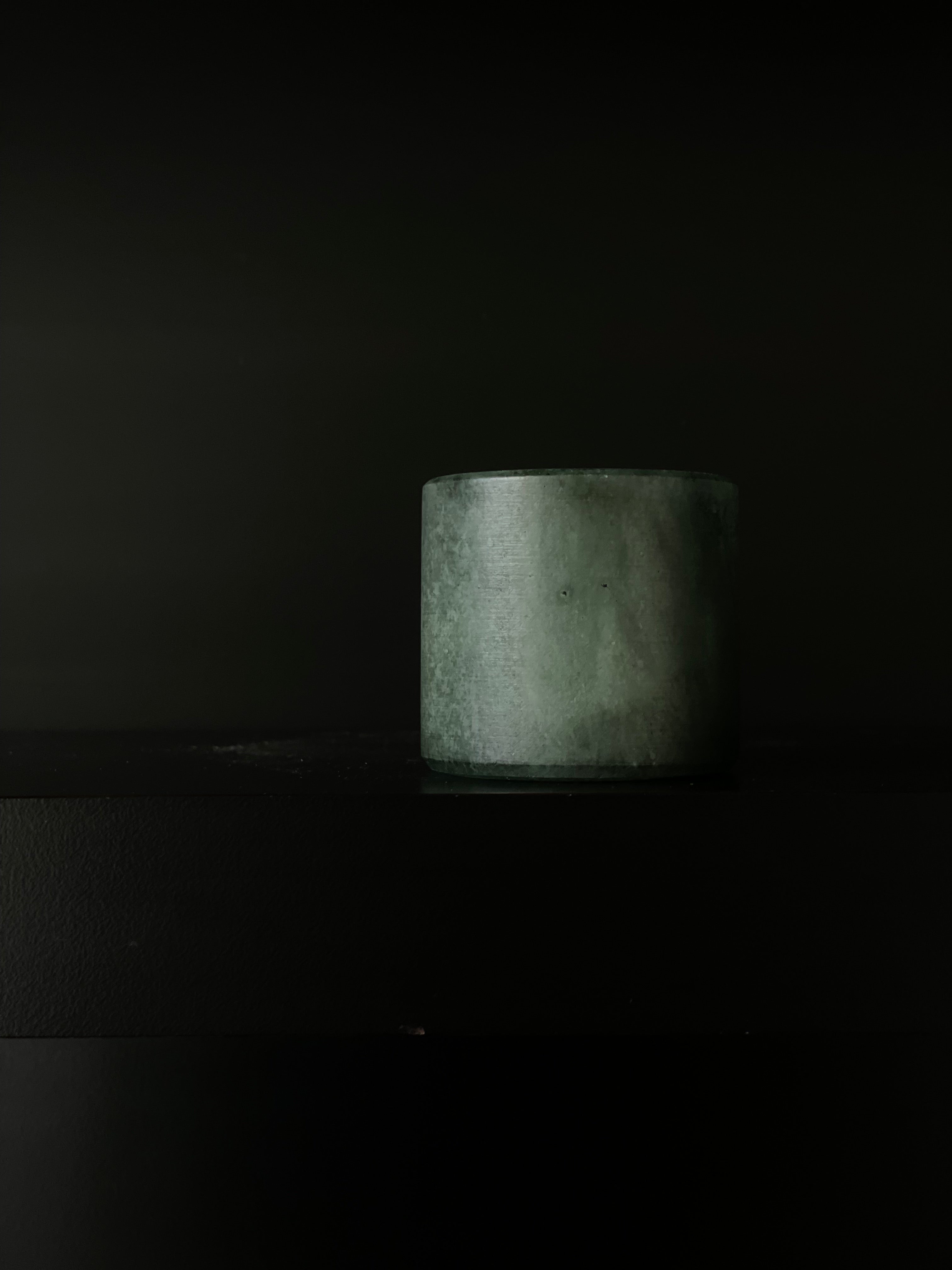 Candle holder alabaster green XS