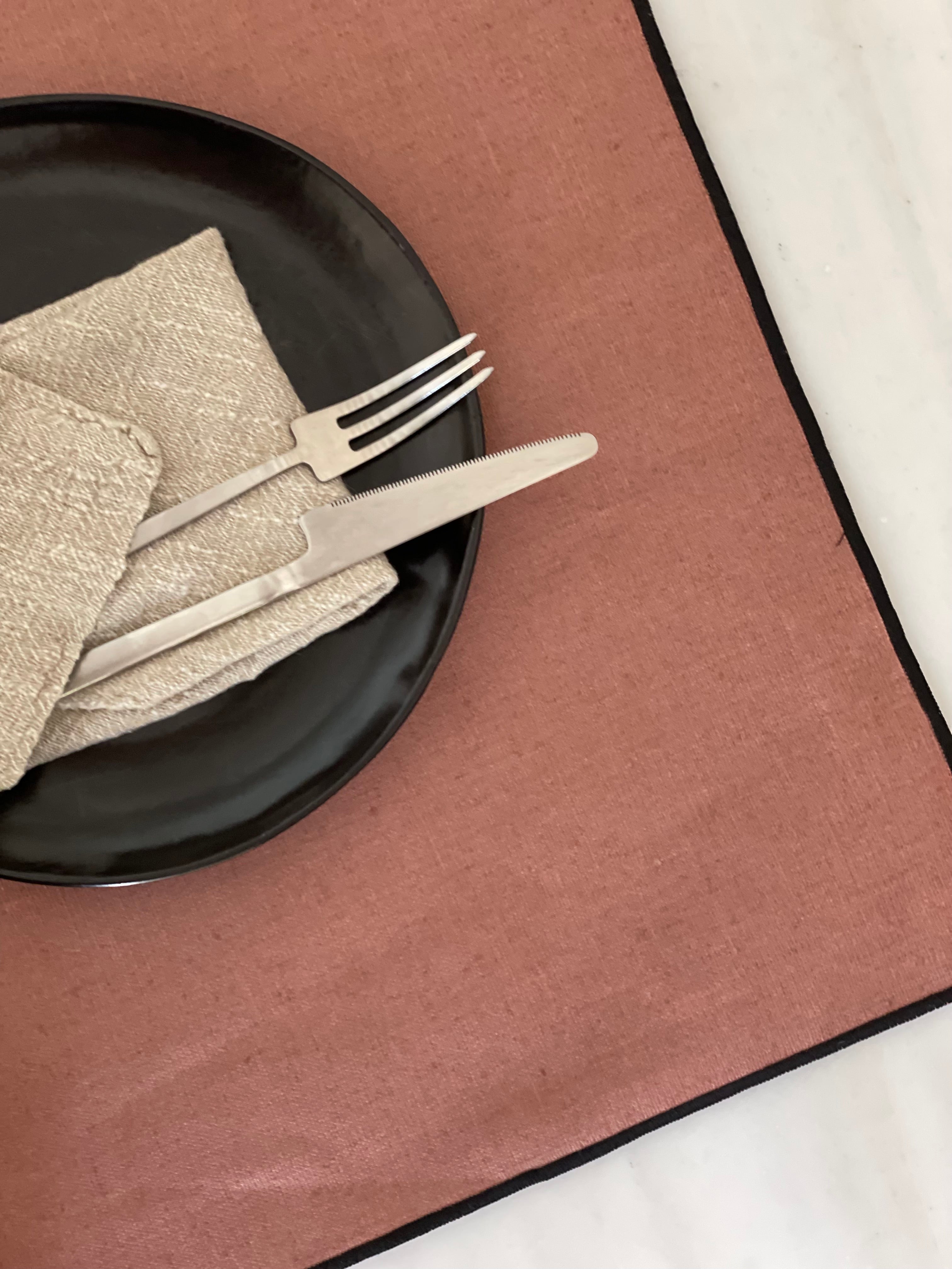 Sets de table en lin enduit-  Mocaccino - set de 4