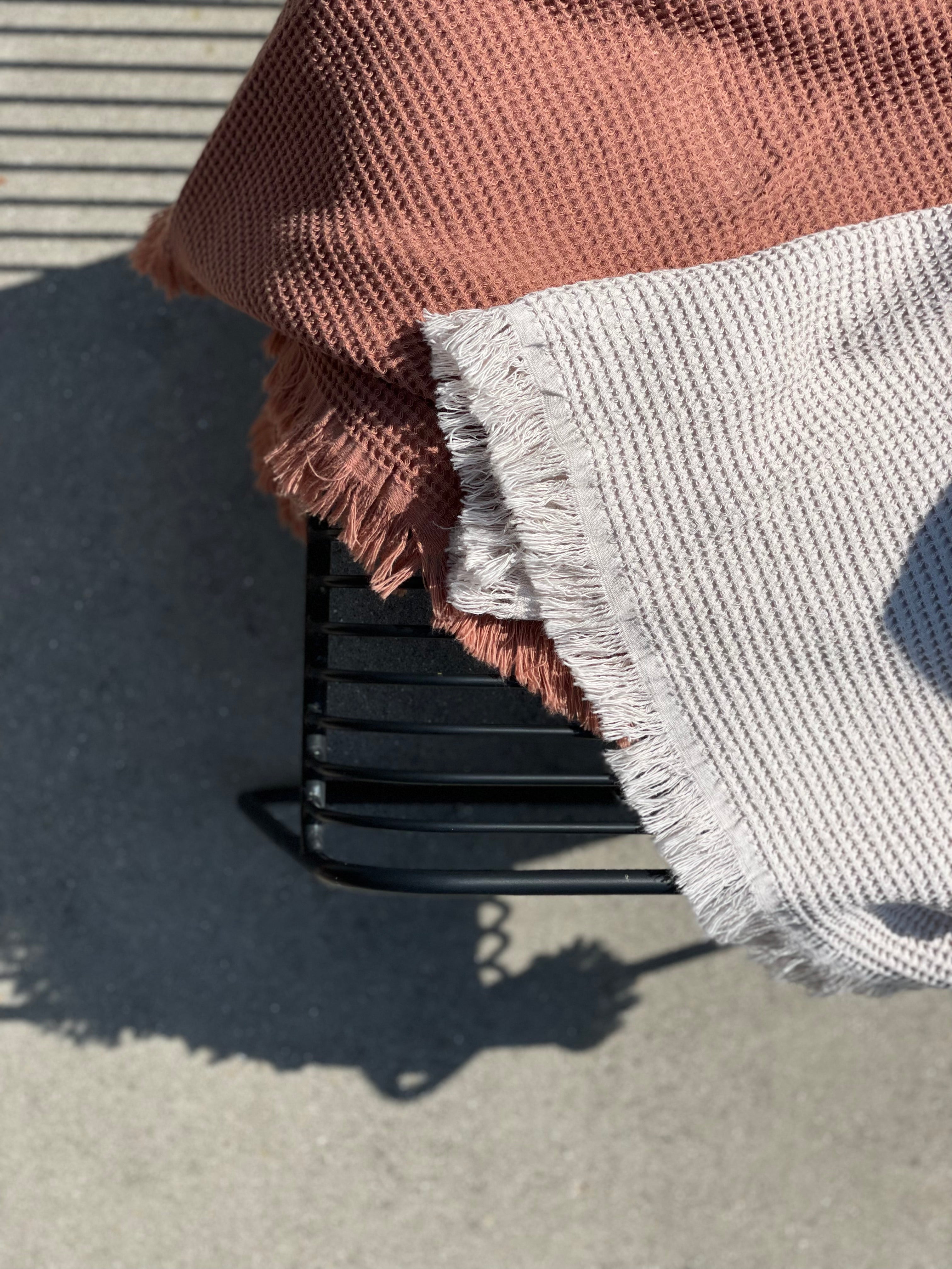 Serviette de bain Gaufre gris argenté