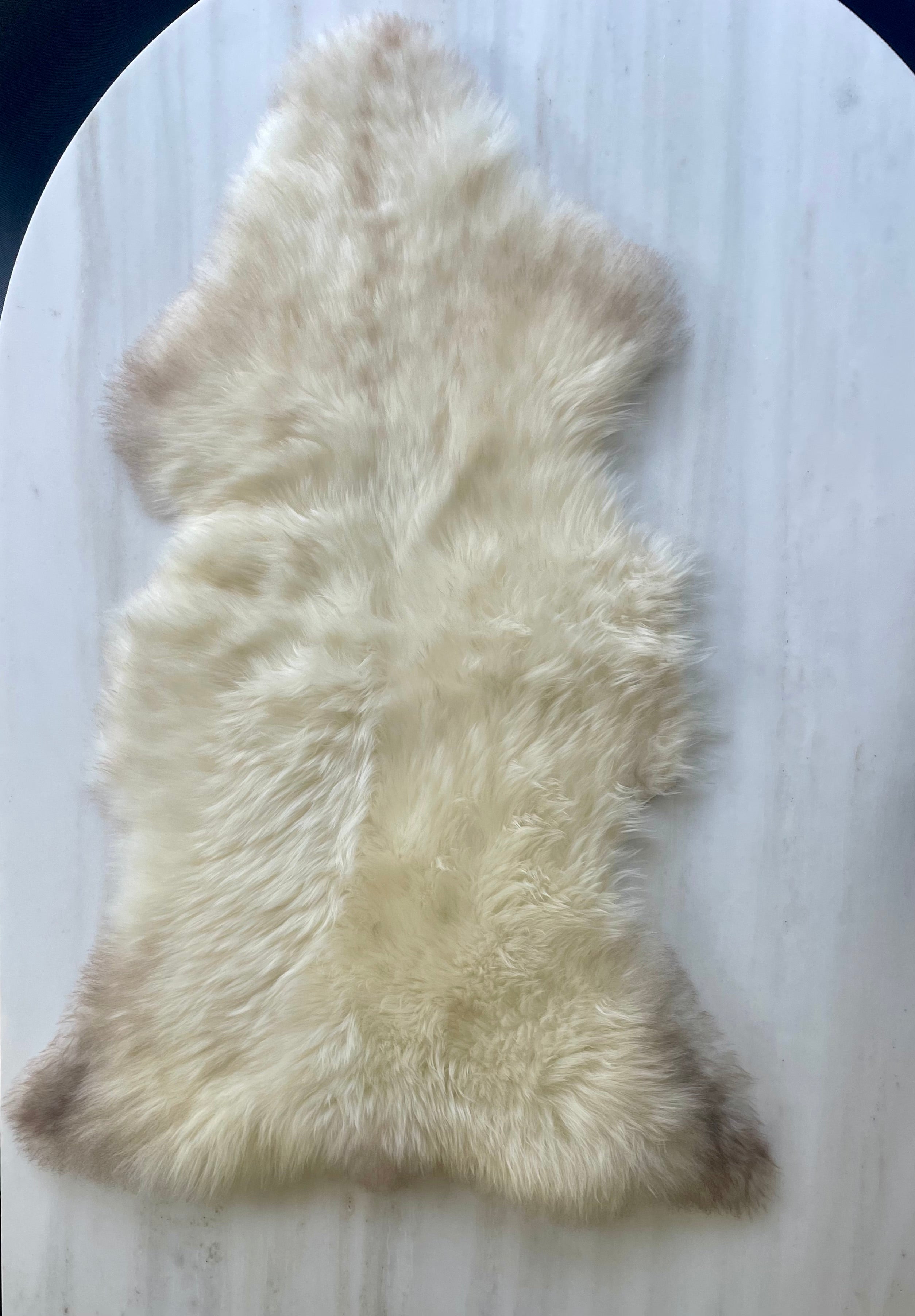 Melange beige Texel sheepskin Large 1