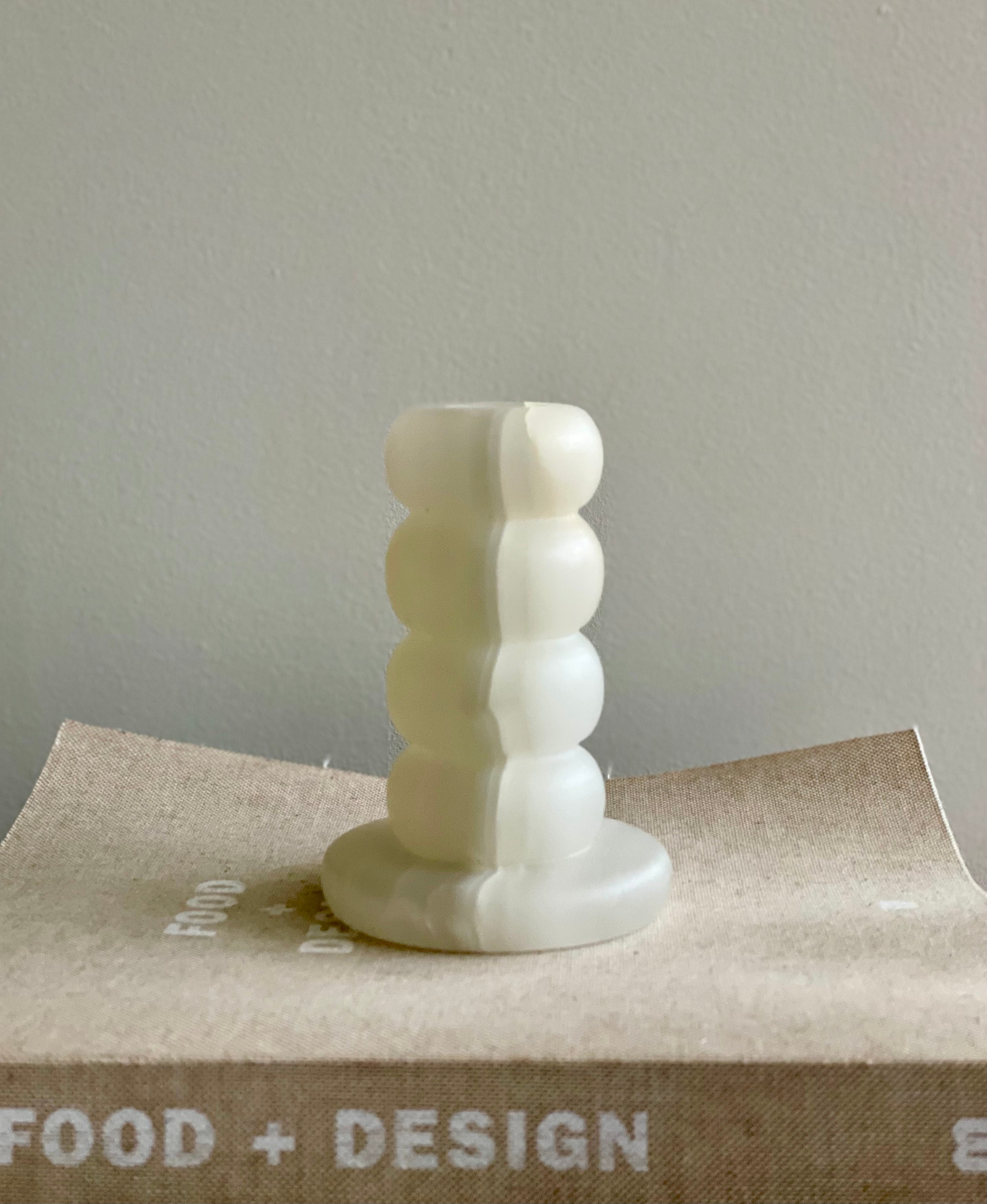 Candlestick onyx white L