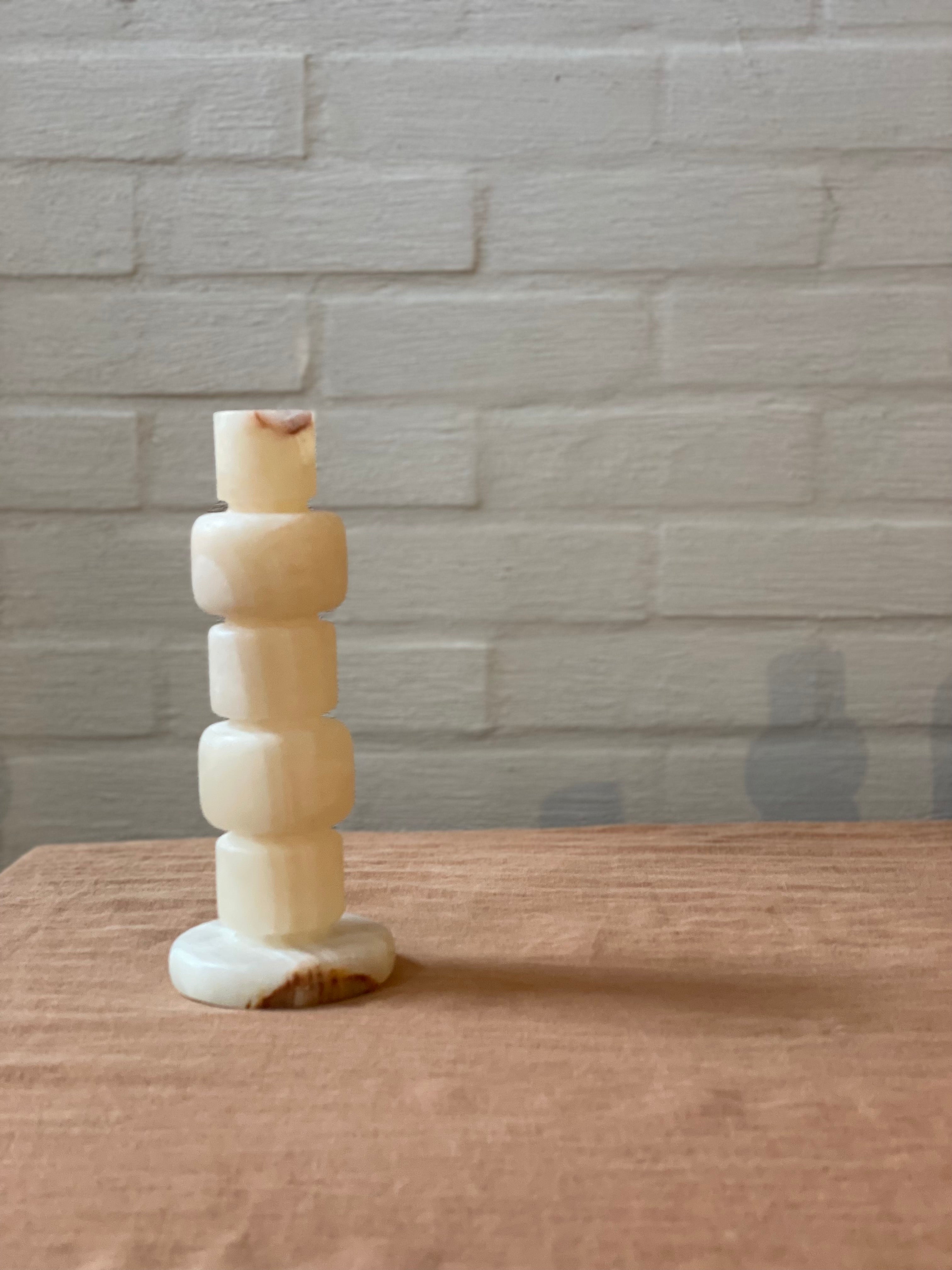 Candlestick onyx white M