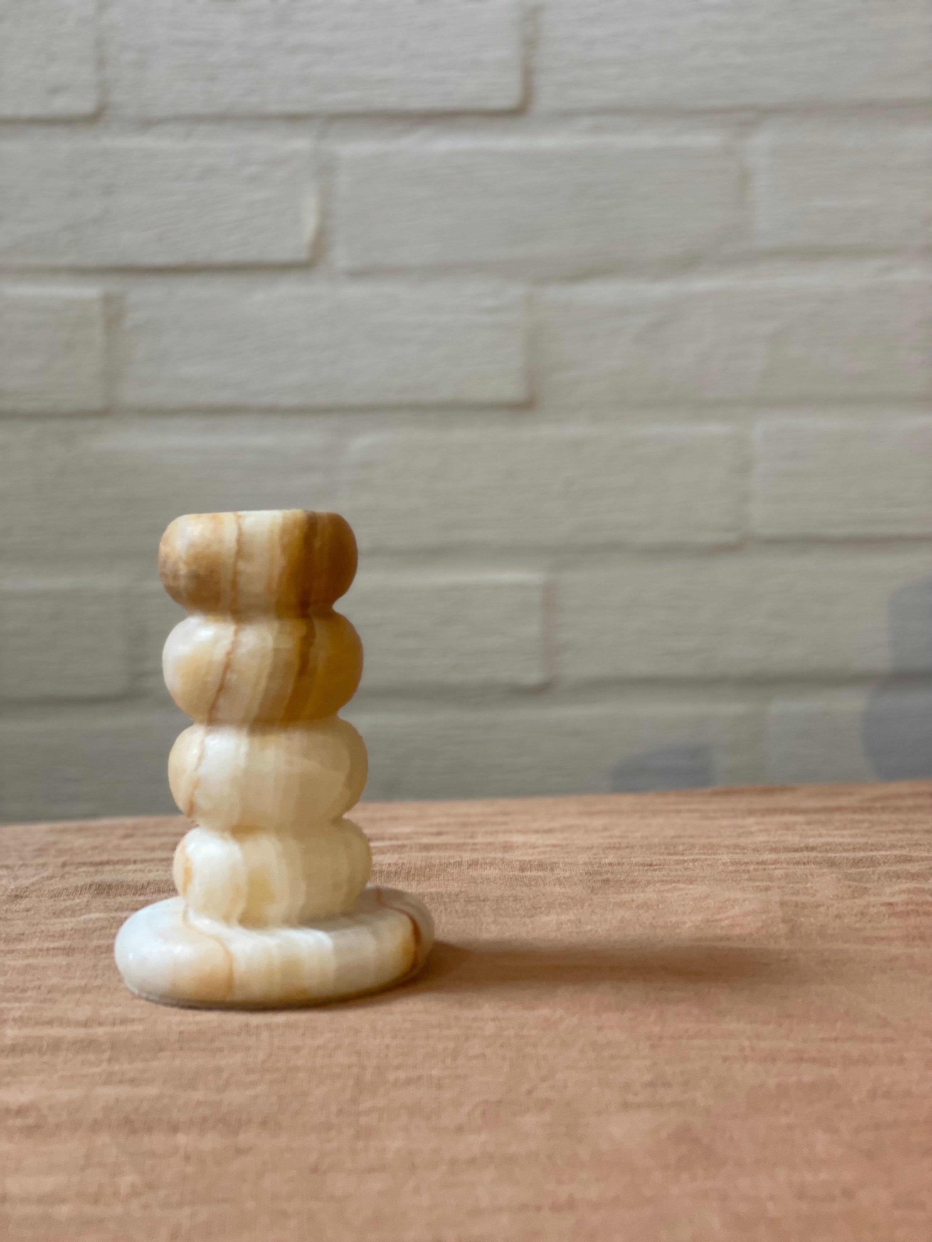 Candlestick onyx caramel L