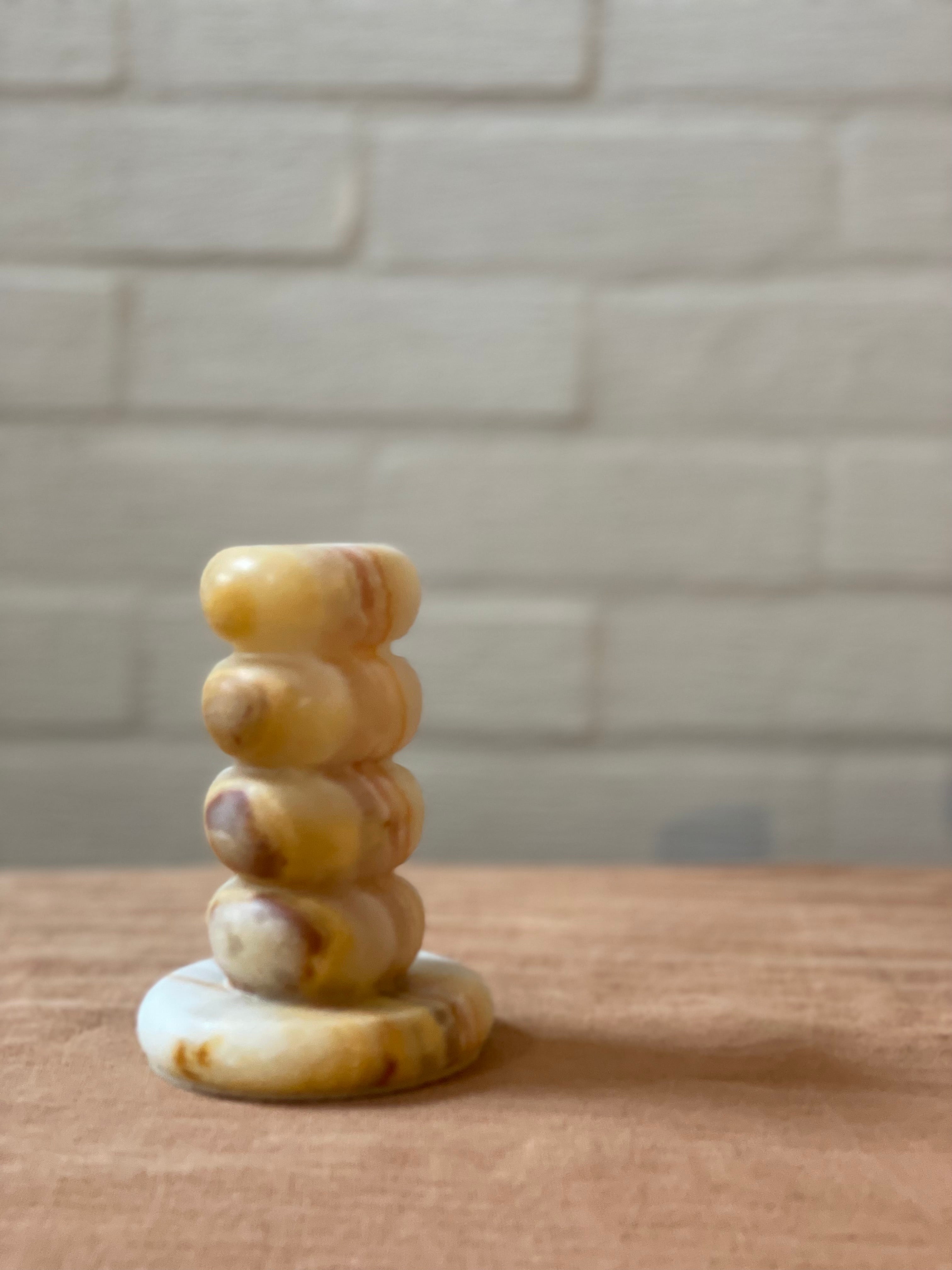 Candlestick onyx caramel L